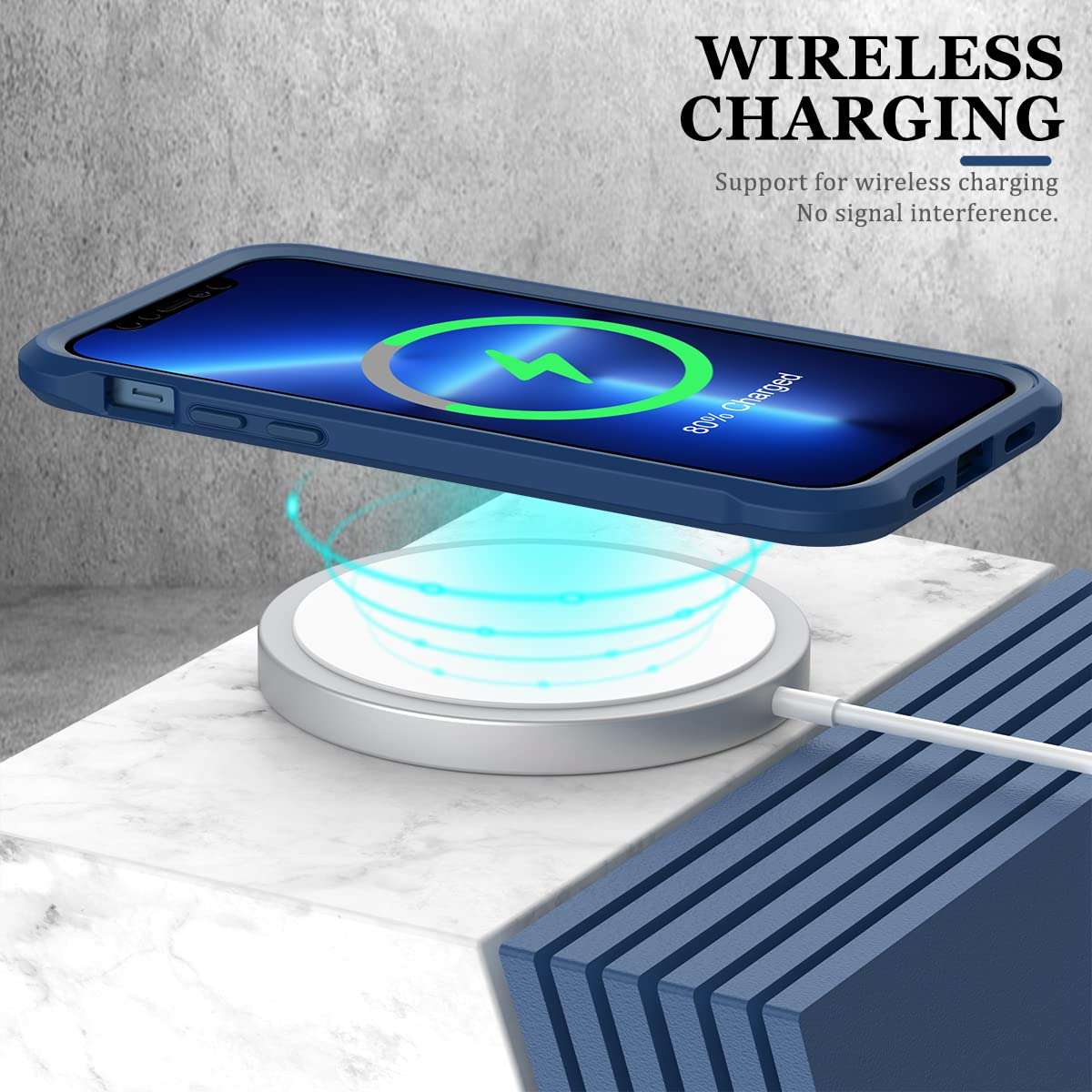 FUNMIKO for iPhone 13 Pro Max Case with Screen Protector,Mili-Grade Heavy Duty Protection Pass 21ft. Drop Tested Slim-fit Clear Cover Protective Phone Case for Apple iPhone 13 Pro Max 6.7" Black 6