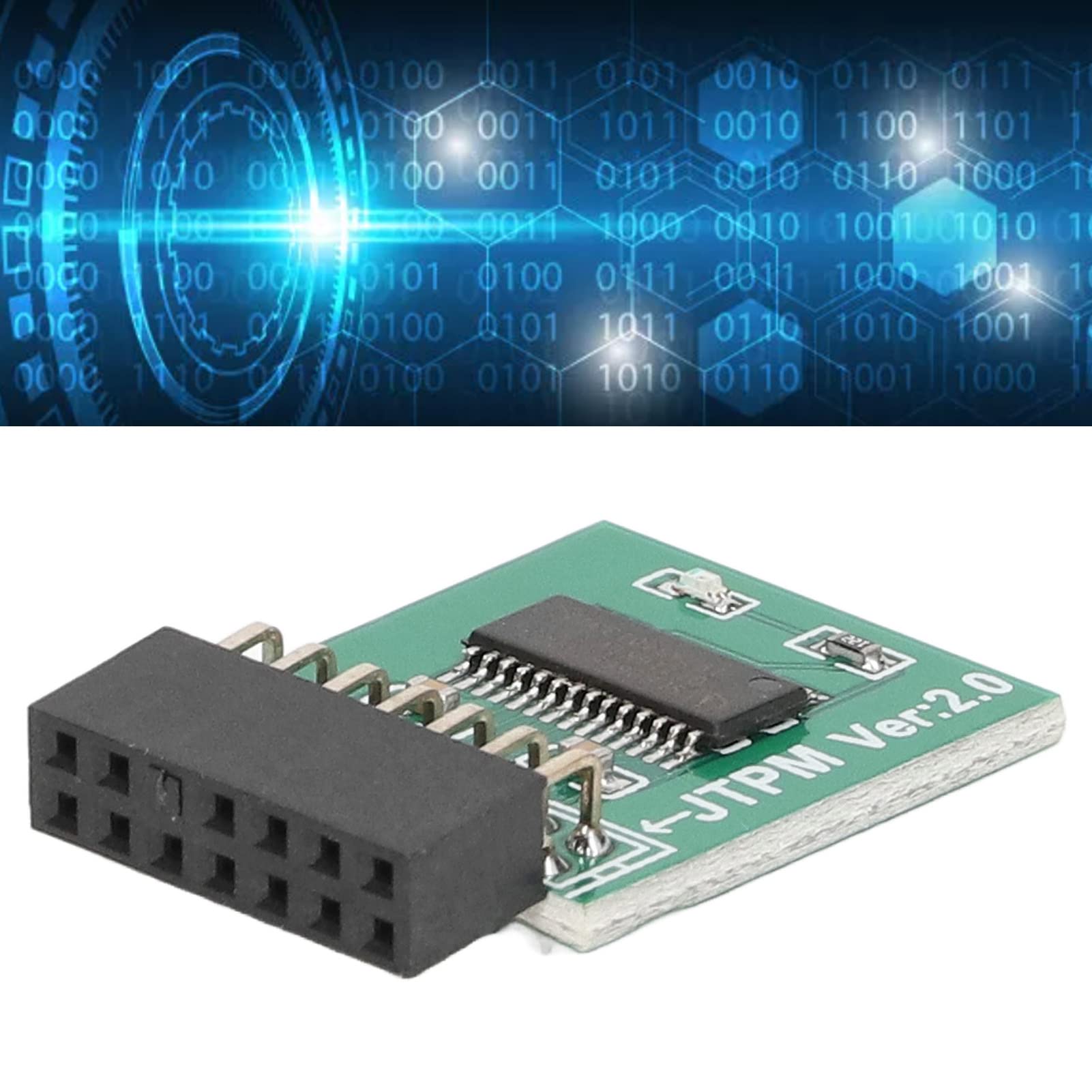 TPM Module MSI TPM 2.0 Module 14 Pin LPC Interface TPM Module Motherboard TPM2.0 Encryption Security Module for Win11 Green 4