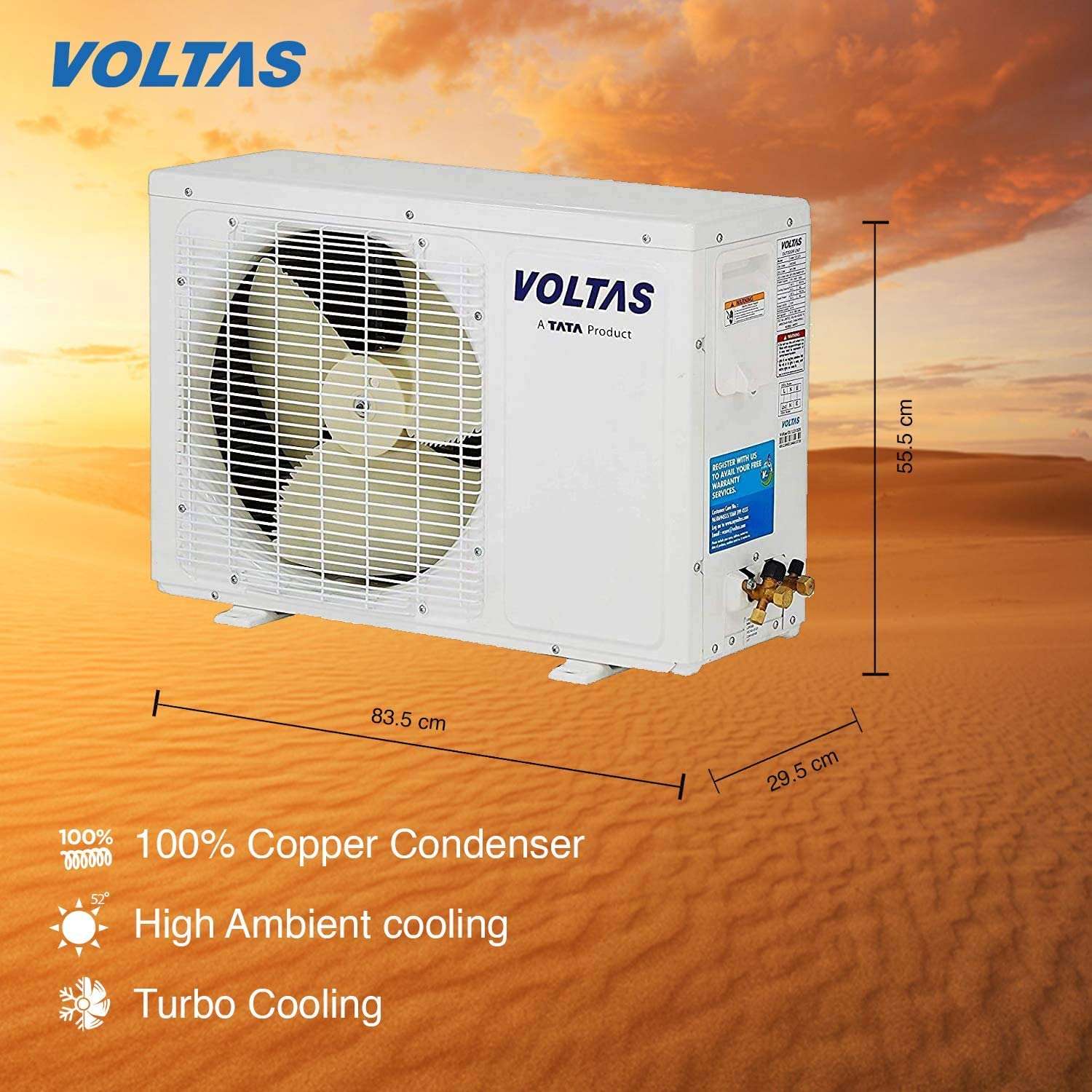 Voltas 1.5 Ton 5 Star Inverter Split AC (Copper 185V PAZS White) 4