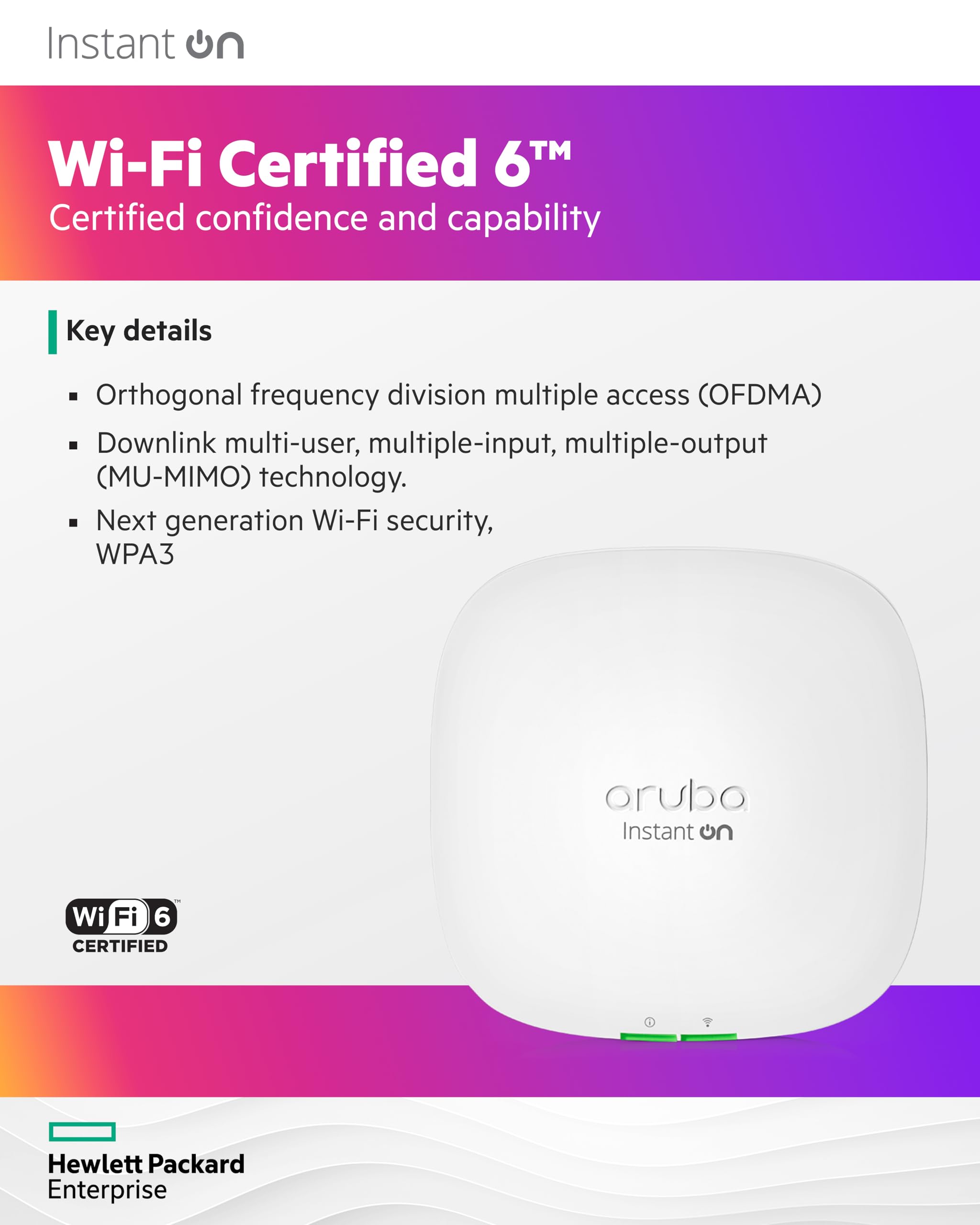 HPE Networking Instant On AP22 WiFi 6 AP & PoE Injector Bundle | AP22 (R4W01A) & PoE Injector (R8W31A) | US Model 5
