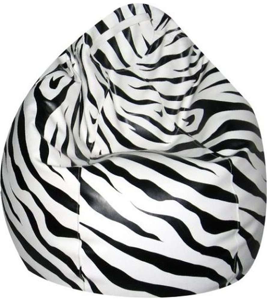 Jupiter Leatherette XXXL Bean Bag Cover Only (Without Filling) - Zebra White 1