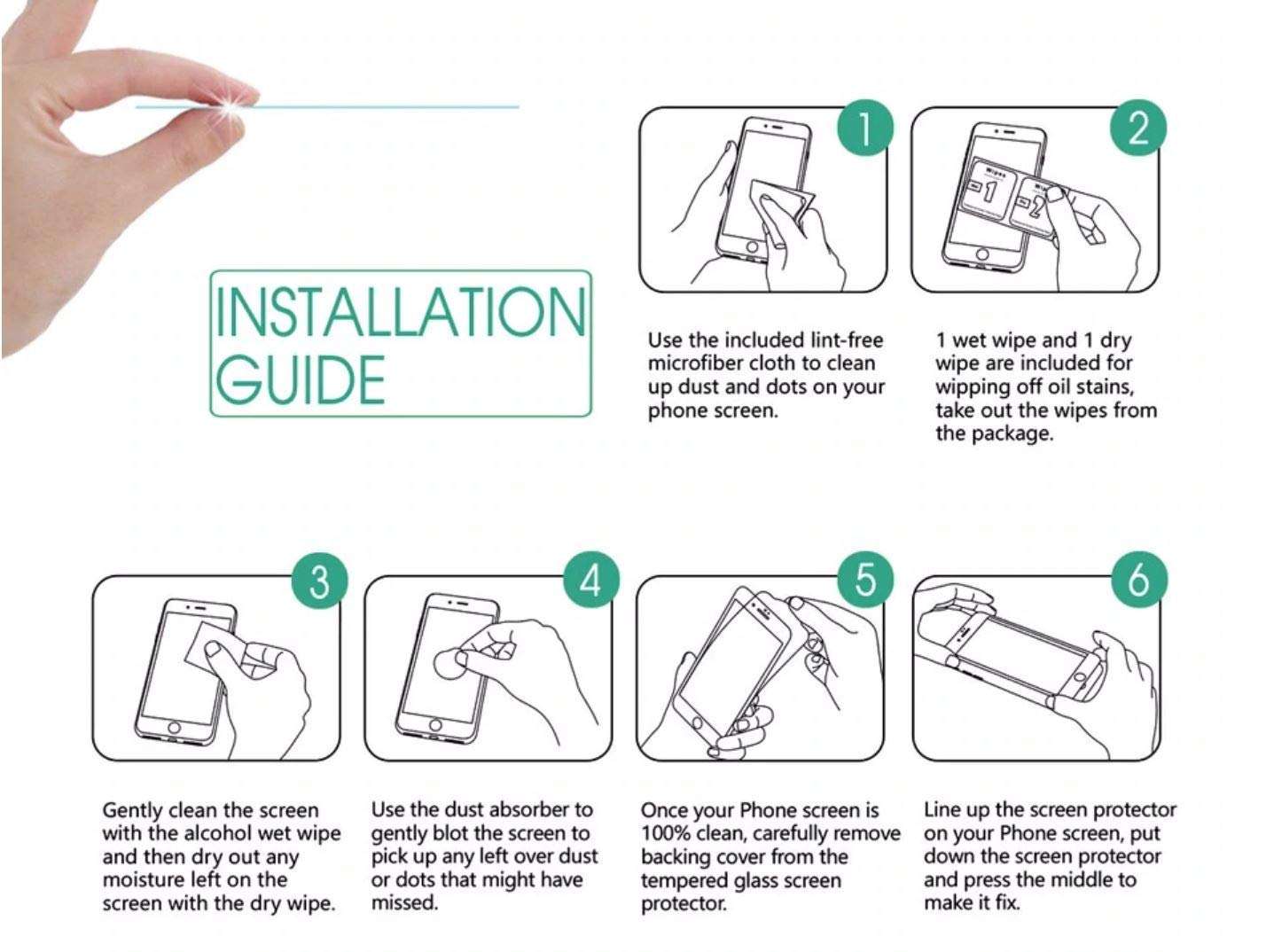 SOFTER Anti Clear Mobile Screen Protector Guard for Xiaomi Redmi 8A with Full-Screen Coverage (Except Edges) with Alignment Installation Kit 5