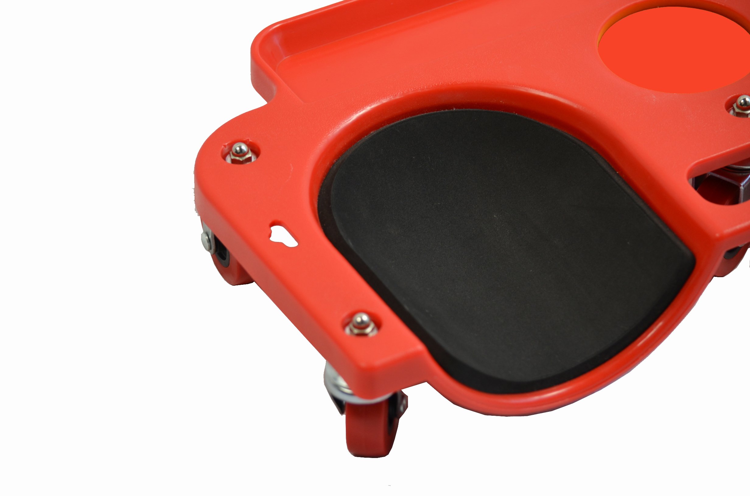 MaxWorks MaxxHaul 80748 Rolling Knee Creeper/Pads ABS High-Impact Frame, 5 Swivel Castors, Tool Tray Holder, multi-color, Small 4