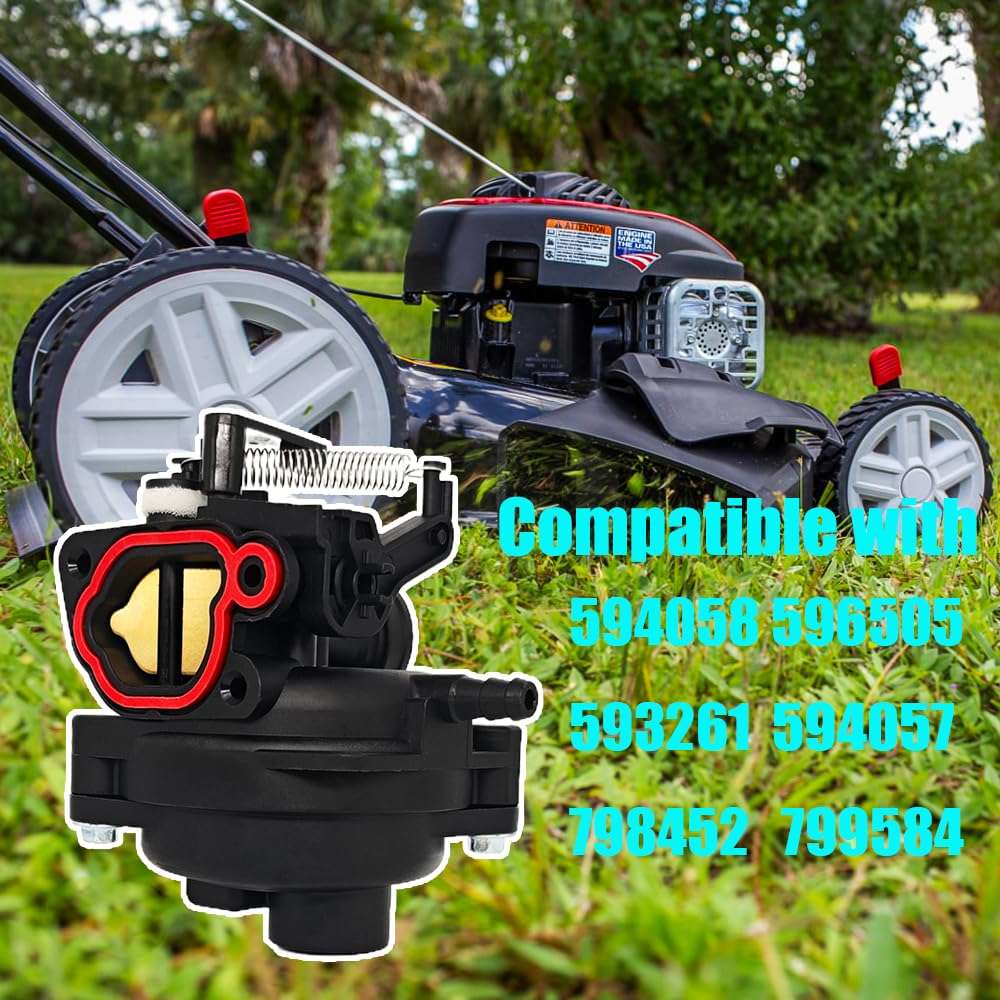 M230 Carburetor Carb Air Filter Kit - Compatible with Craftsman M230 163cc Engine, Craftman Carburetor, and Troy Bilt Lawn Mower Parts; 799584 Carburetor Perfect Engine 3