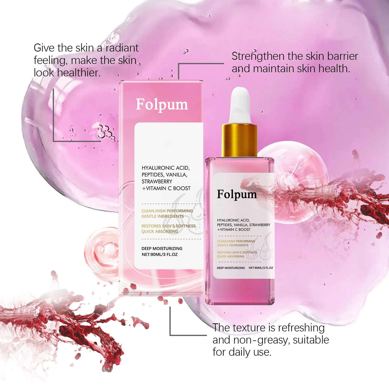 Strawberry After Shave Oil Women,Ingrown Hair Treatment,Smooths Skin,Natural Aftershave Oil, For All Skin Types（2PCS） 4