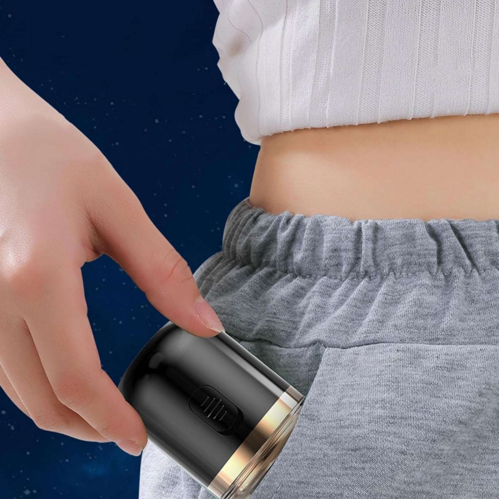 Capsule Razor, Capsule Razor Mini Portable Electric Shaver, Multifunctional Capsule Shave Men's Razor, Mini Portable Electric Shaver, Capsule Razor for Women and Men (Black) 4