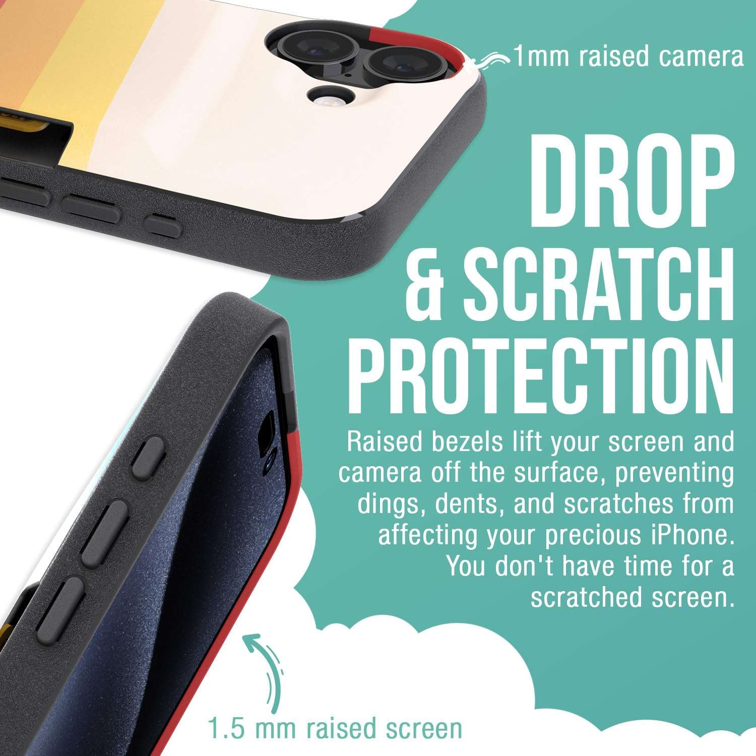 Smartish iPhone 16 Plus Wallet Case + USB C Lightning Cable Combo - 6 Foot Fabric Wrapped Fast Charging Cable + Hidden Card Slot Cover Compatible with Apple iPhone 16 Plus 5