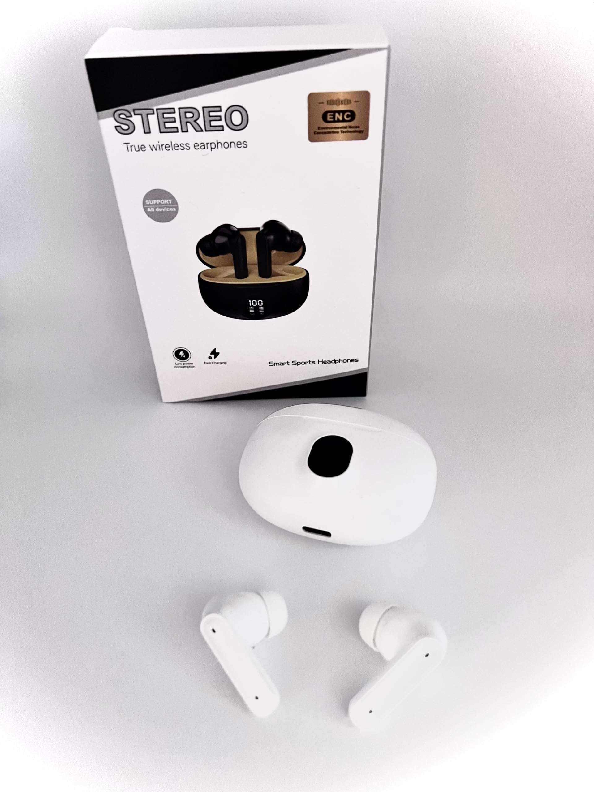 Ear Buds,Bluetooth Noise canceling Water Resistant and Comfortable fit compatable with Apple/iPhone and Samsung Products.Rechargeable Wireless Ear pods. 3