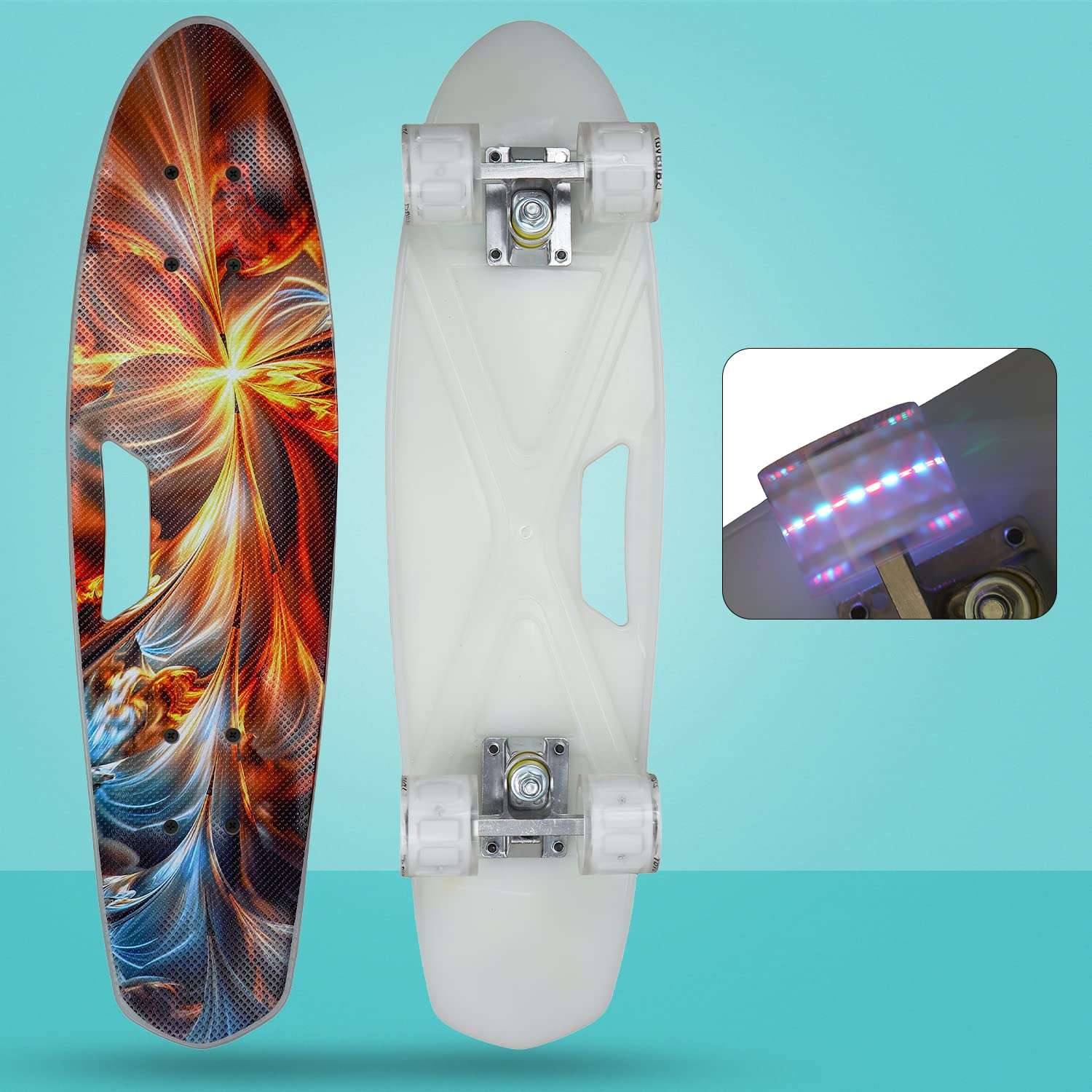AIRAVAT Bionic Skateboard Made of ABS Plastic, Aluminium, Fibre and PU Wheels with Weight Capacity Upto 65Kg 3