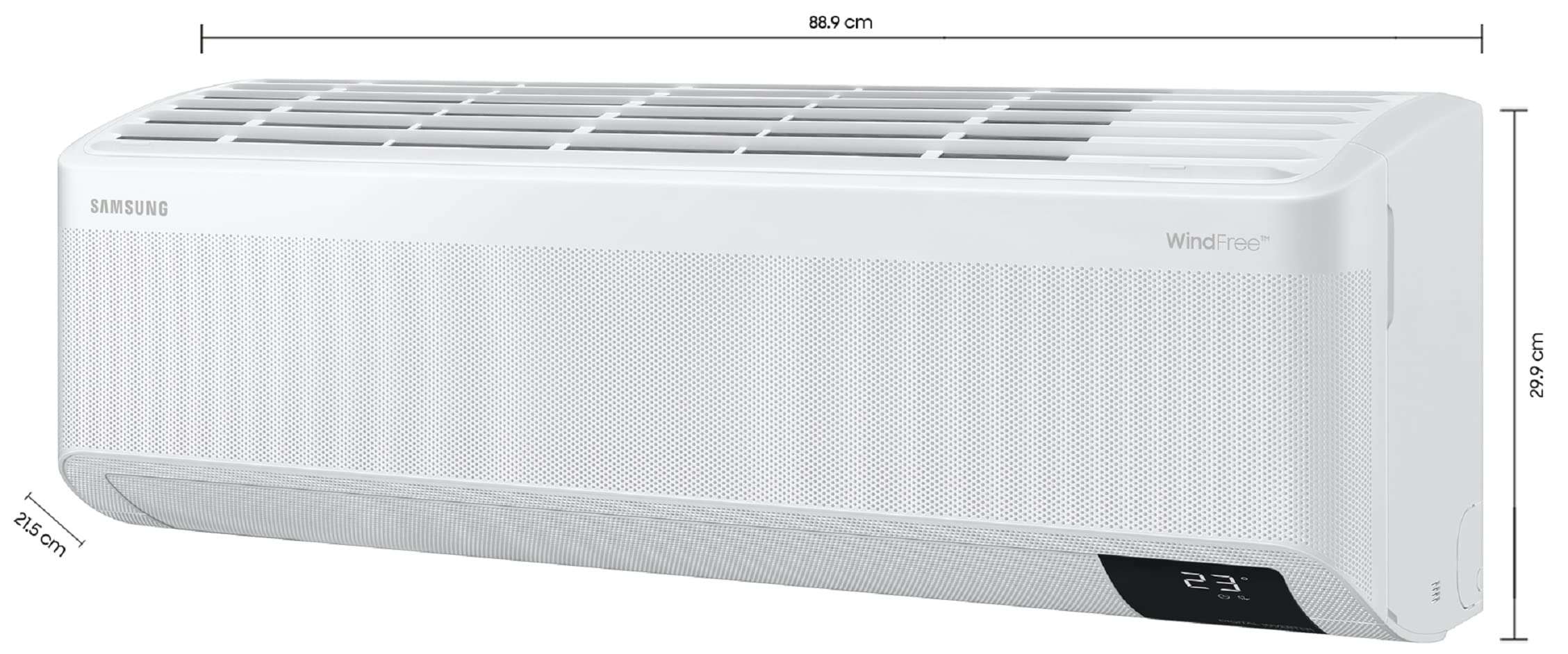 Samsung 1.5 Ton 3 Star Windfree Technology, Inverter Split AC (Copper, Convertible 5-in-1 Cooling Mode Anti Bacteria Filter, 2022 Model, AR18BY3ARWK, White) 2