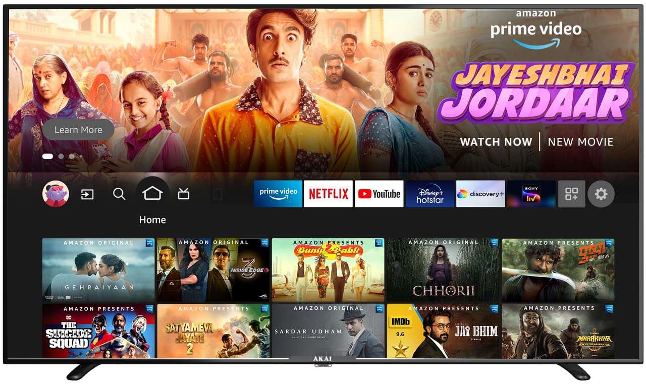 AKAI 80 cm (32 Inches) HD Ready Smart LED Fire TV AKLT32S-F6VSW (Black) (2021 Model) 1