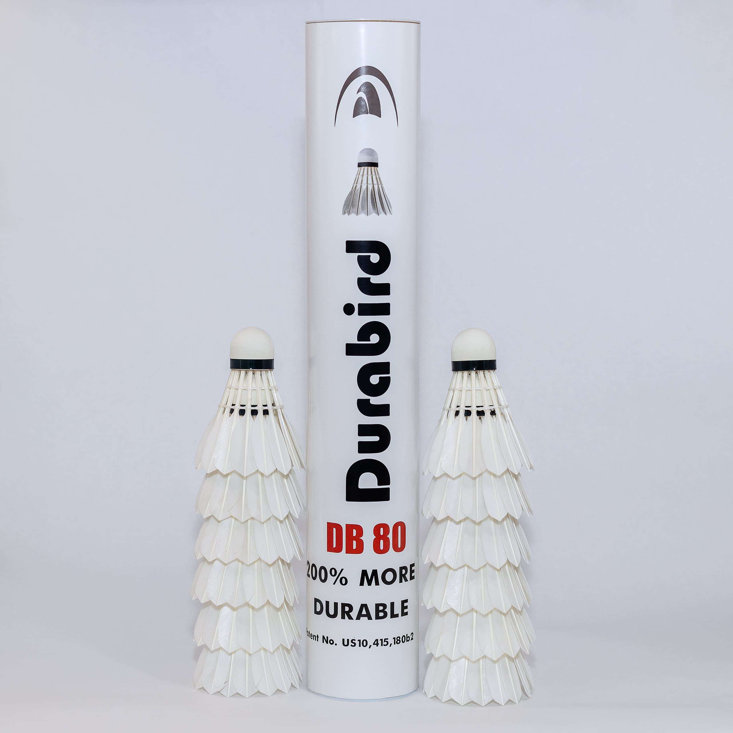 Durabird DB80, Pack of 12 Durable Feather Shuttlecocks with Patented Feather Strengthening Technology for Advanced and Professional Players, Indoors, Outdoors, Tournaments and Training. 1