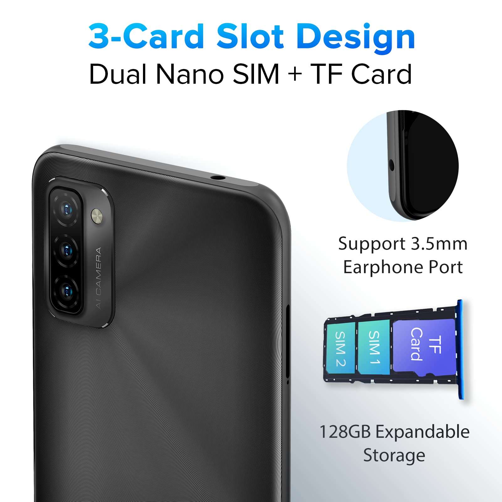 Ulefone Note 12 Unlocked Cell Phone, 4G Unlocked Smartphone, 6.82” Ultra-Large Screen with Slim Structure, 7700mAh Battery, 4+128GB, 3-Card Slot, Face Unlock/Fingerprint Recognition, Black 6