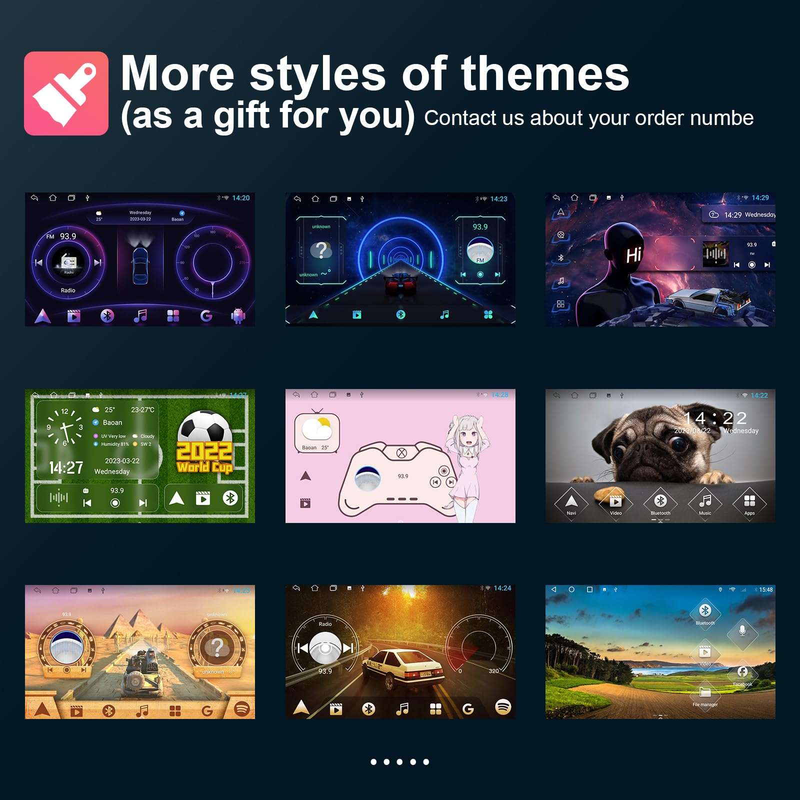 (Manual A/C) 2+32G Android 12 Double Din Car Stereo for Toyota Camry 2006-2011 with 10.1 Inch Touchscreen Radio Built-in Wireless Carplay/Android Auto/GPS/Bluetooth/FM/AUX-in/SWC/Backup Camera 6