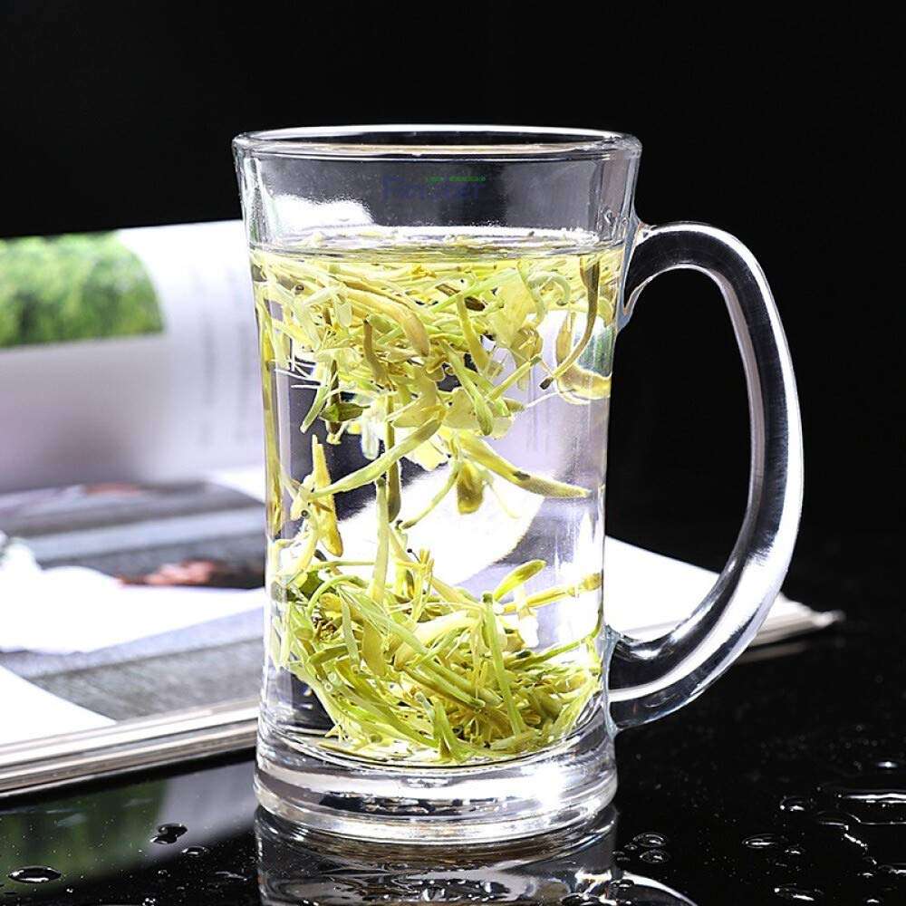 FINSTER Glass Beer Mugs Set of 12-300 ml, Transparent Imported Bear Mug with Handle (Premium for Party Style) 3