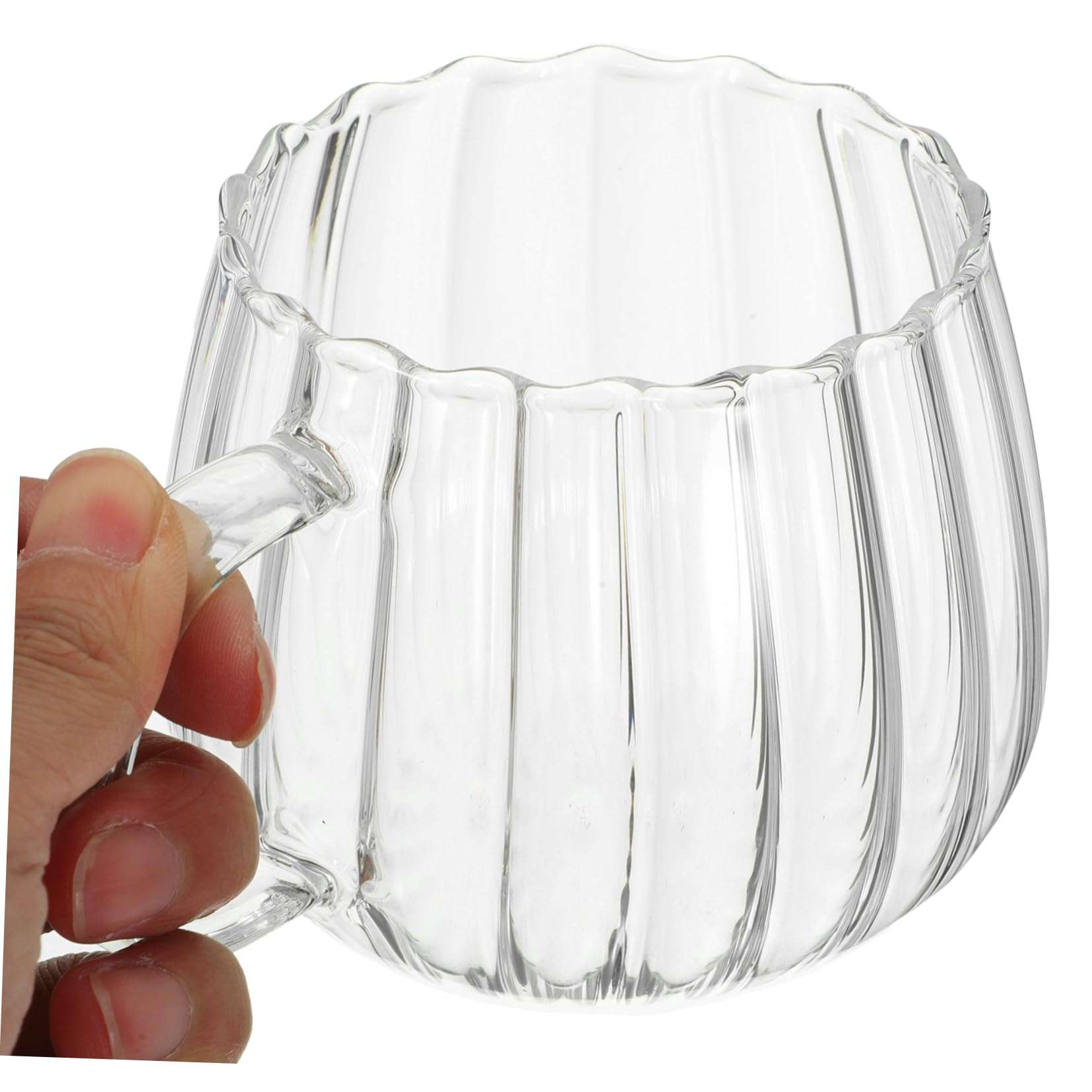 GREENADSCAPE 2pcs Glass Pumpkin Cups Halloween Mugs Teacup Hot Chocolate Drinks Jugs Flask Transparent Coffee Cup Oatmeal Mug Measuring Cup Spout Travel Mugs Giant Coffee Mugs Drink Garnish See 5