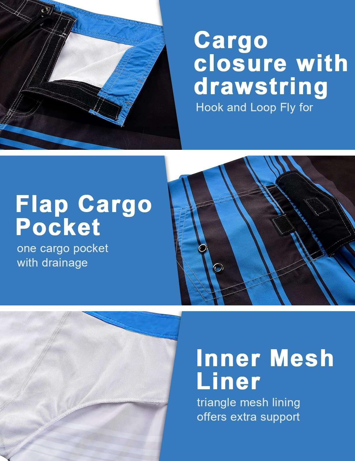 unitop Men's Surfing Board Shorts Summer Holiday Plaid Pattern Quick Dry Yellow-39 30 6