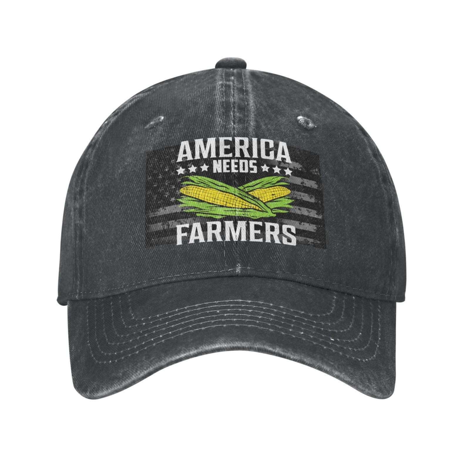 America Needs Farmers Agriculture Corn Farming Hat Classic Denim Casquette Adjustable Trucker Hats Baseball Cap for Men Women67 1