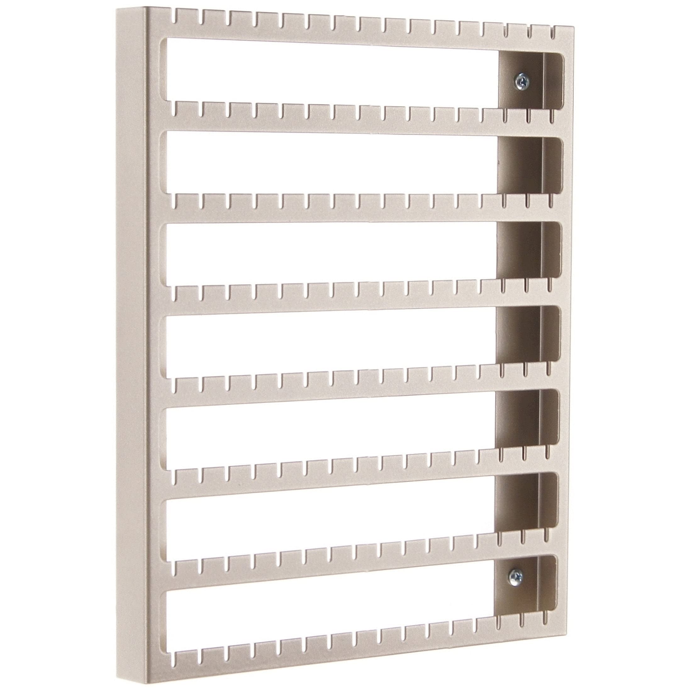 Angelynn's Wall Mounted Earring Holder Organizer for Post Stud Dangle Pierced Earrings, Hanging Closet Jewelry Storage Rack, Luka Satin Nickel Silver 3