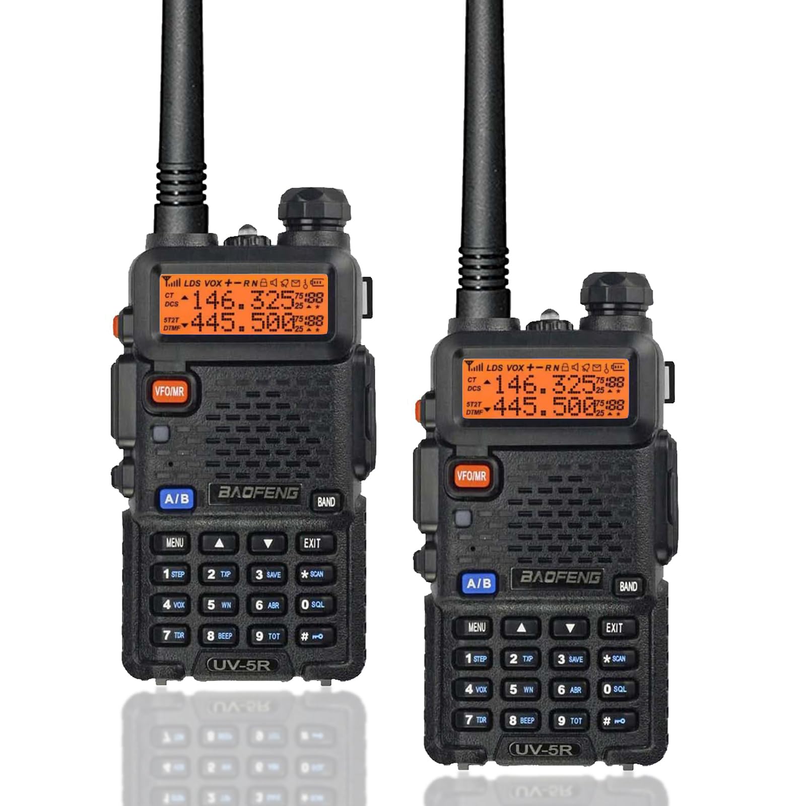 BAOFENG UV-5R Radios Walkie Talkies Long Range Ham Radio Handheld Hunting Camping(2 Pack) 1