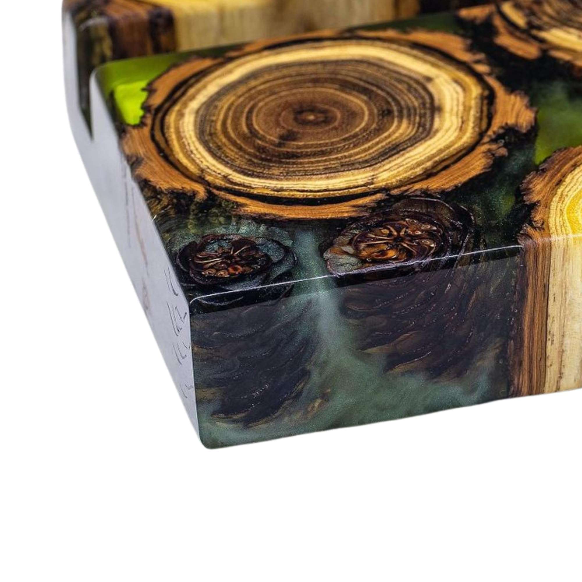 Wood Resin Phone Holder, Epoxy and Wood Phone Stand, Stylish & Portable Phone Stand, Best Holiday Gifts for Employees, Gift for Her Him (Custom) 6