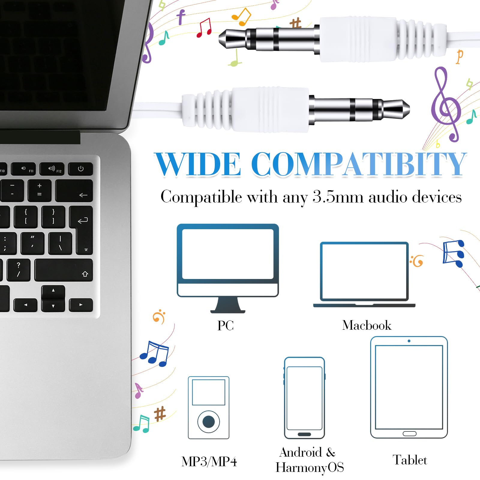 Kanayu 200 Pack Wired Earbuds Bulk for Classroom Ear Headphones Wired Basic Student Earbuds No Microphone with 3.5MM Jack for Class Laptop School Library, Individually Bagged (White) 5