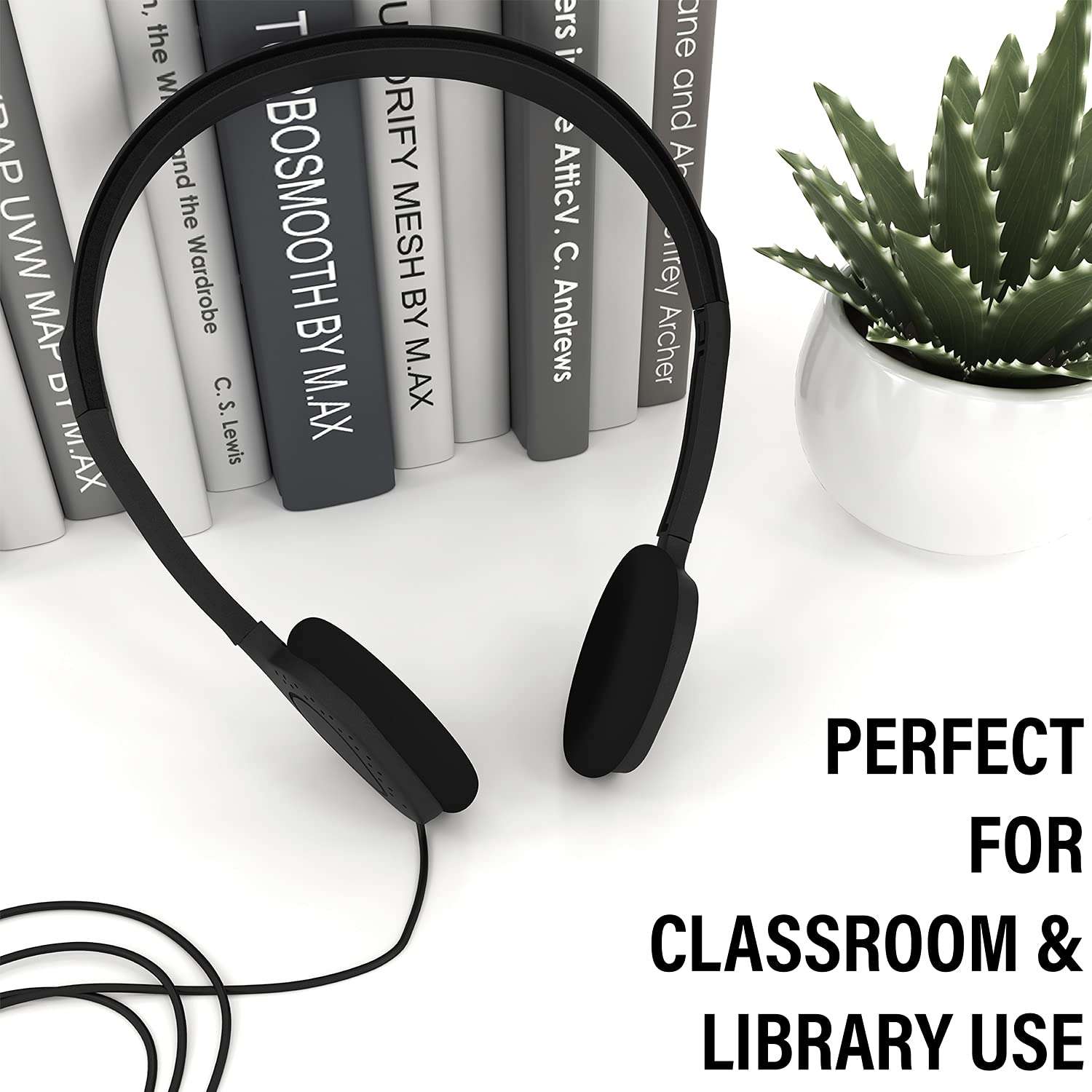 Maeline Bulk On-Ear Headphones with 3.5 mm Headphone Plug - 10 Pack Wholesale Bundle - Multi Color 6