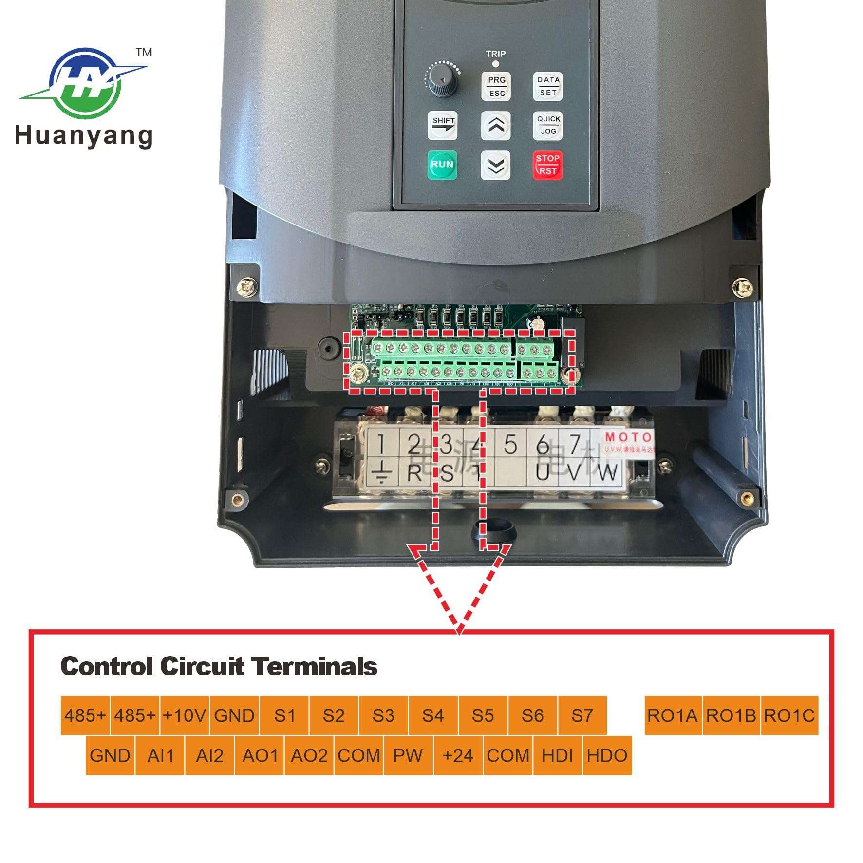 HY HUANYANG VFD Vector 1/3-Phase to 3-Phase Converter, for (≤15HP Motor) Speed Control,220V Input/Output(GT Series 15KW,20HP Model) 5