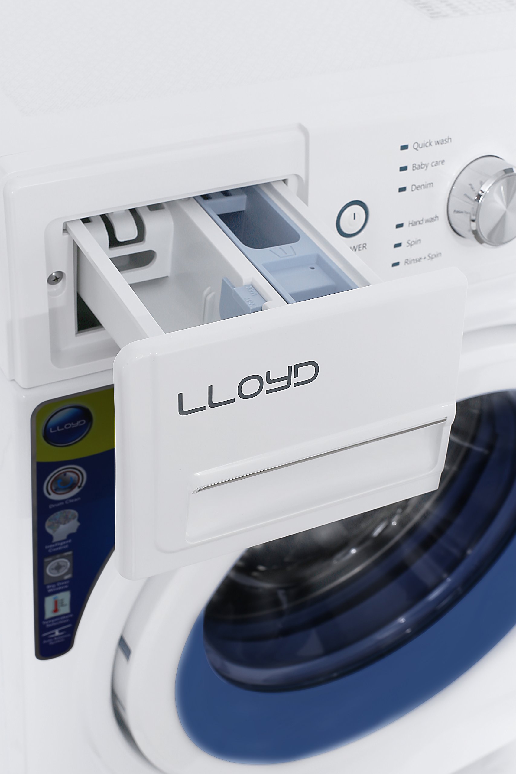 Lloyd 6 kg Fully-Automatic Front Loading Washing Machine (LWMF60, White and Blue) 6