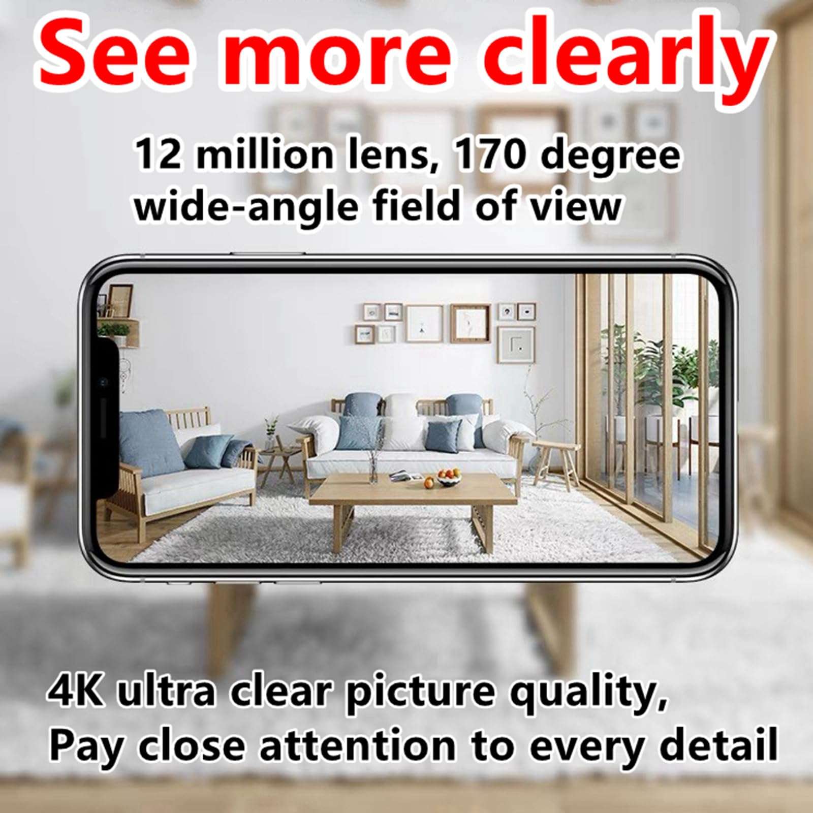 Security Camera 2K WiFi Indoor Camera 100 Days Standby Battery Life Cloud & SD Storage Clear Night Vision AI Motion Detection Real-Time Record Security Wireless Surveillance Camera Very Good. 6