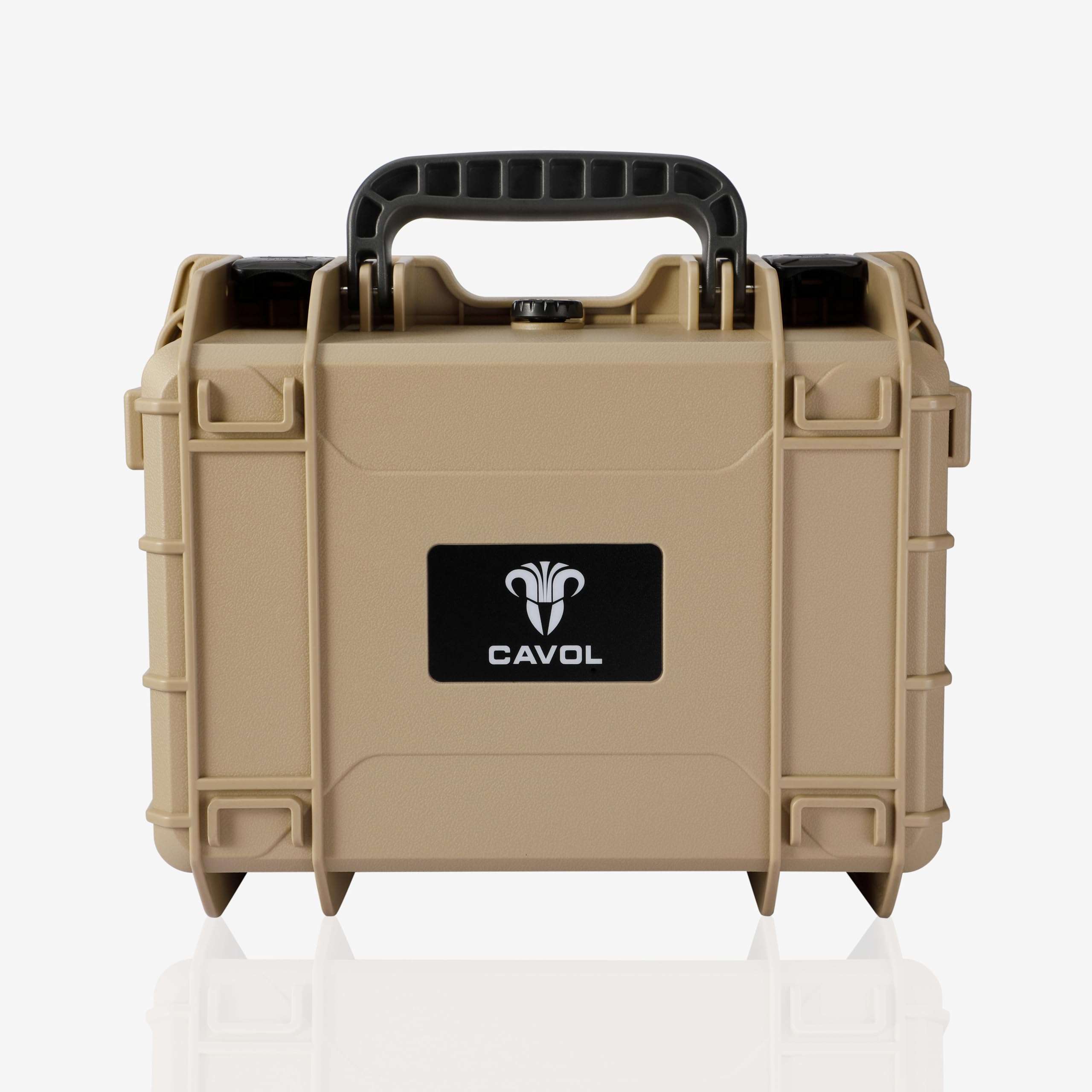 Cavol AC03 Knife Case for 24 Folding Knives-IPX7 Waterproof Heavy Duty Pocket Knife Storage Hard Case Box Storage Organizer, Folding Knife Holder Collection Box (Gobi Yellow) 4