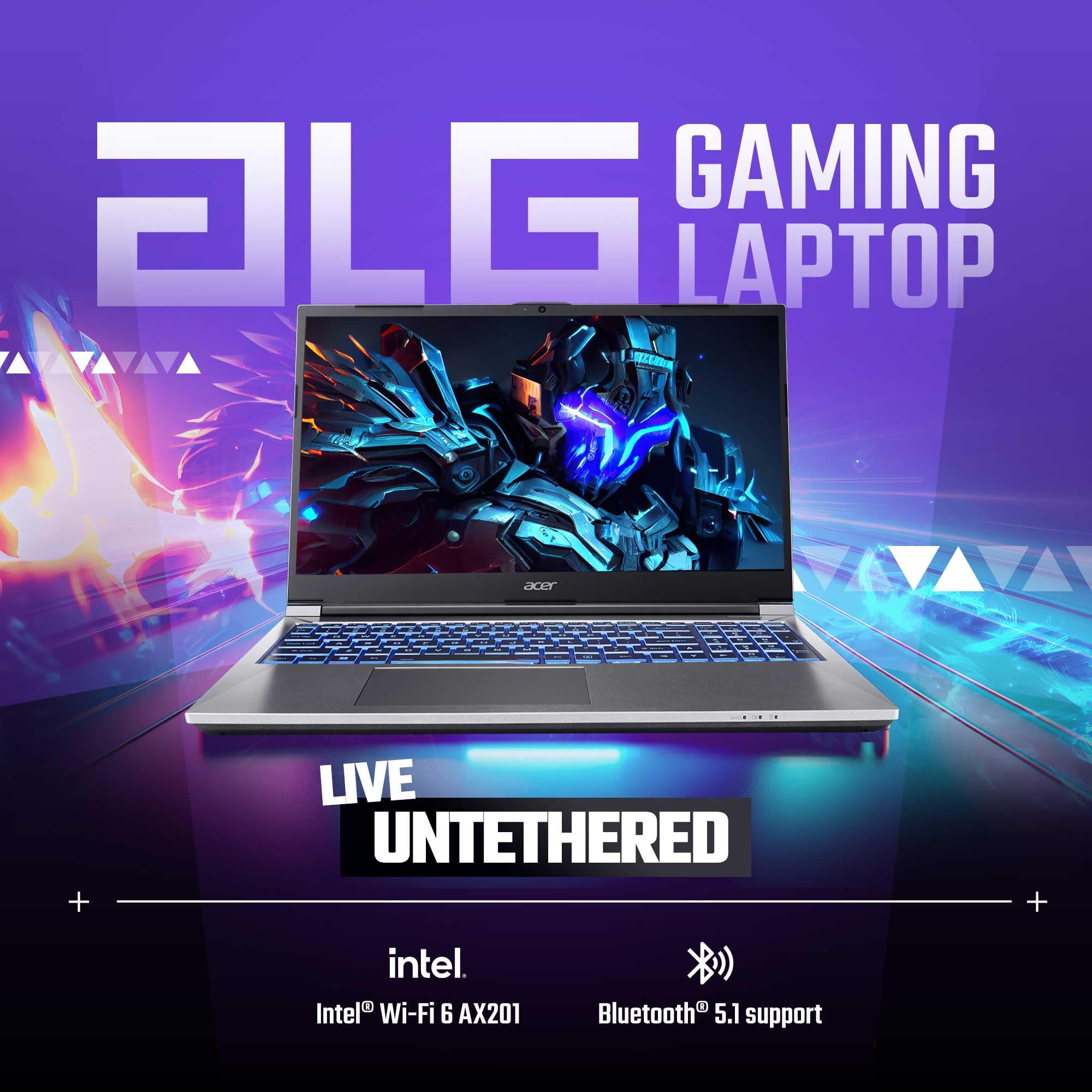 Acer ALG 12th Gen Intel Core i5 Gaming Laptop (16GB RAM/512GB SSD/4GB RTX 2050 Graphics/60Hz/Win11Home/Wifi 6) AL15G-52, 39.62cm (15.6 inch) FHD Display, Premium Metal Body, Steel Gray, 1.59KG 3