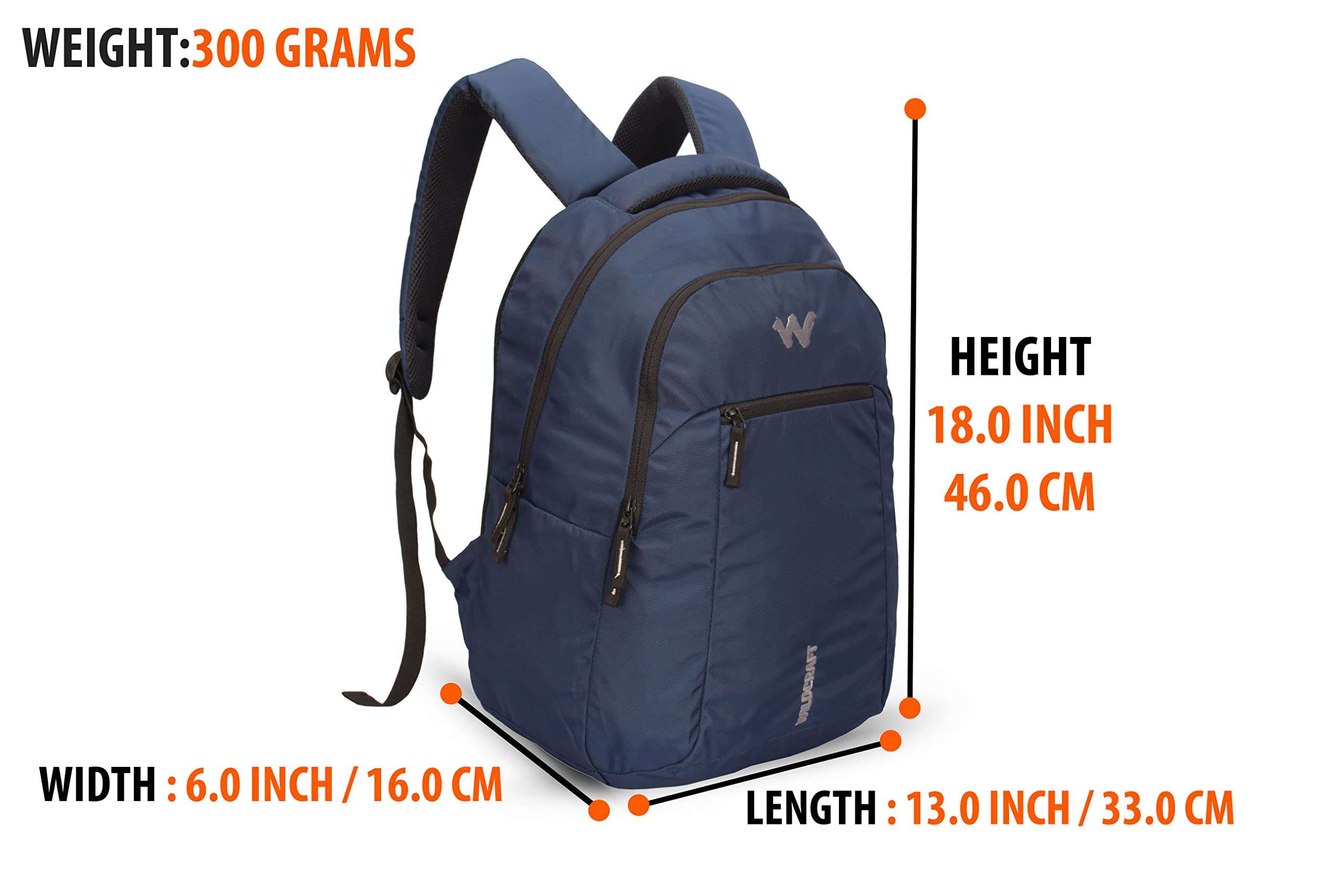 Wildcraft Polyester 34 liters Multi-Colour Casual Backpack (NAVY BLUE) 5