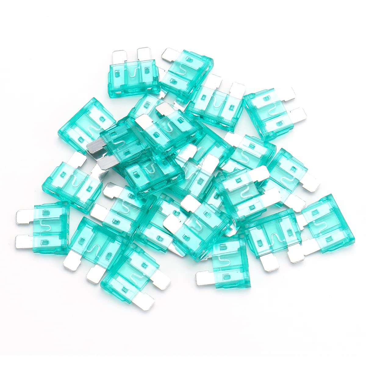 Baomain 25PCS 30 Amp Blade Fuses 30A 32V Fast-Acting Fuse for Automotive Car Truck, Short Circuit Protection Car Fuse, 30A Auto Fuses ATC/ATO (25PCS) 6