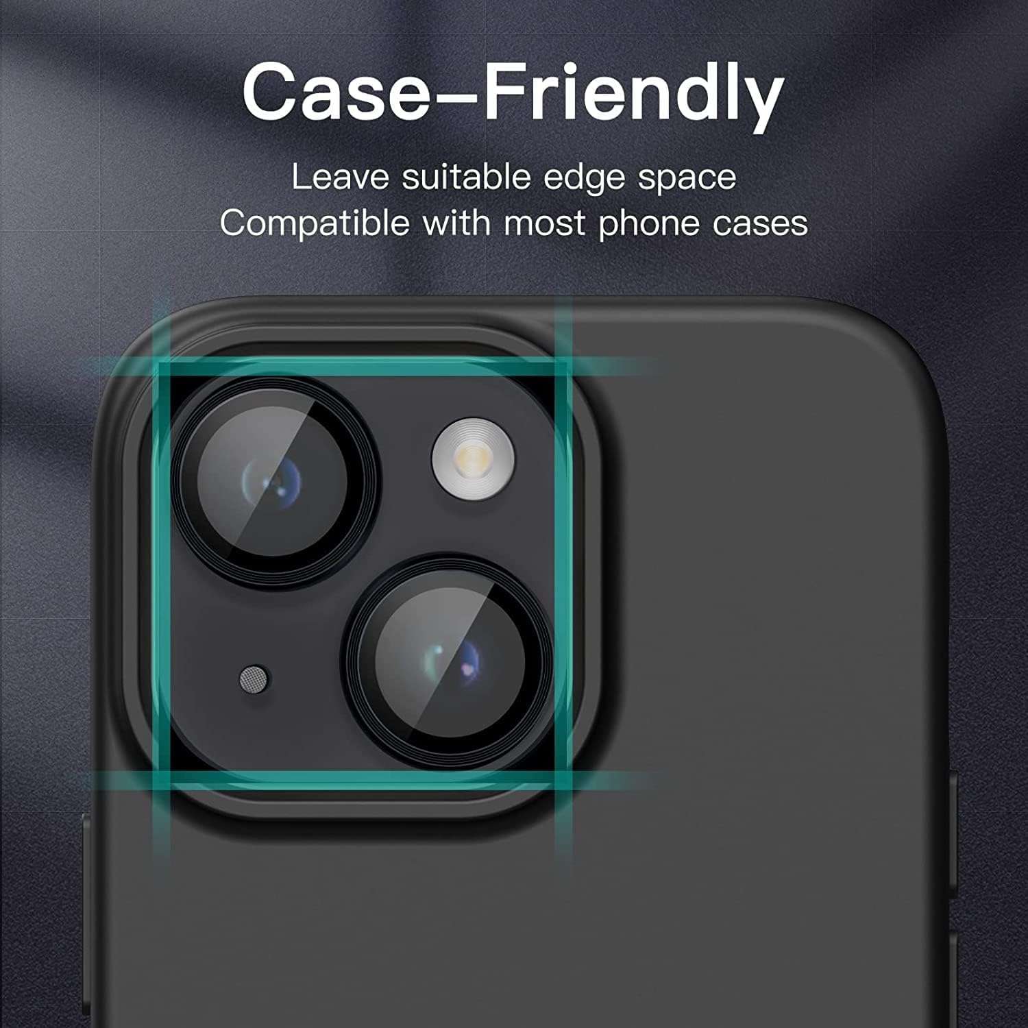DD SON Back Camera Lens Protector Tempered Glass For iPhone 13 /iPhone 13 Mini (Black) | Case Friendly with Edge to Edge Coverage and Easy Installation Kit, iPhone 13 /iPhone 13 Mini (Black) 6