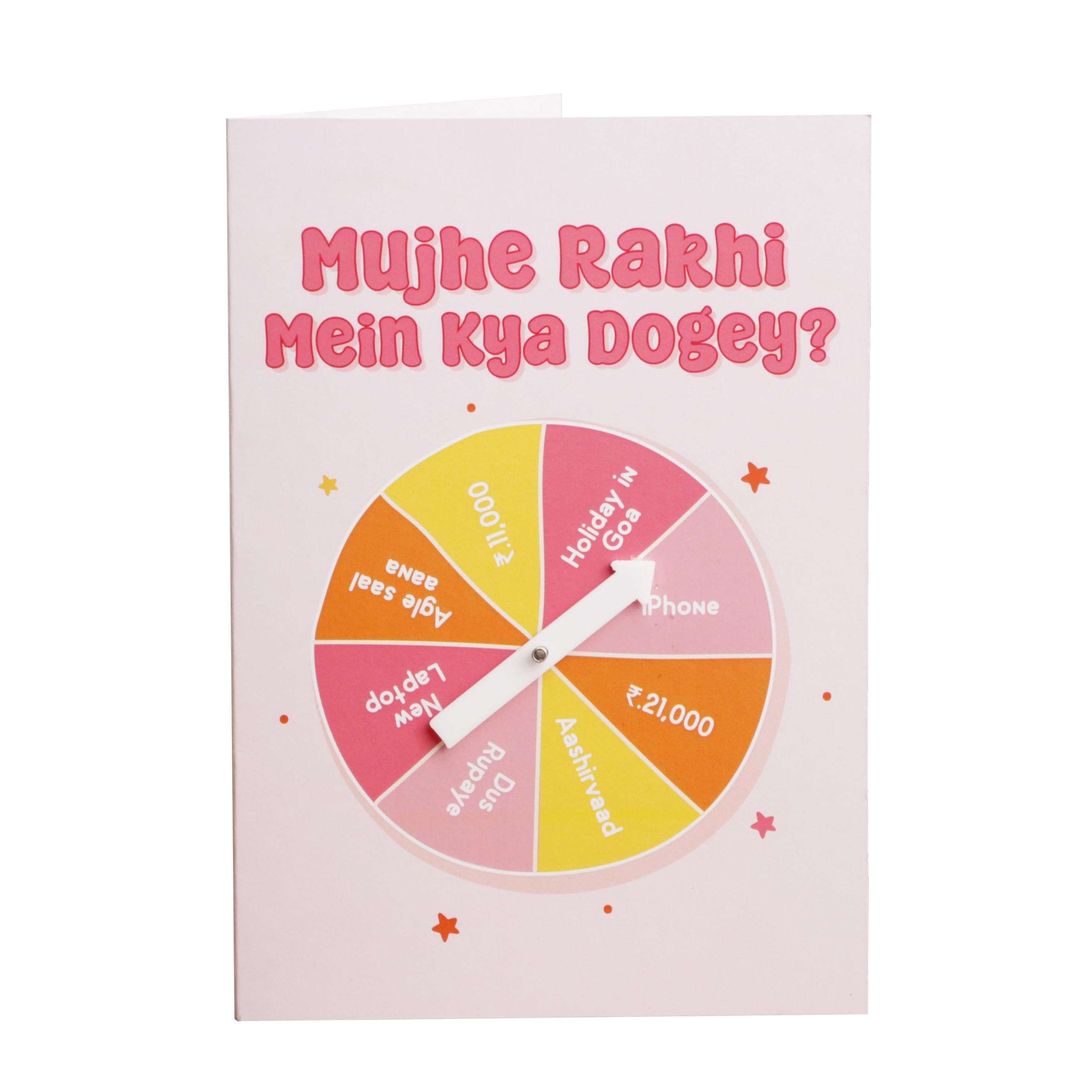 Oye Happy- Spinwheel Card - Rakhi Gift for Sister/Brother/Rakshabandan Quirky Gift 1