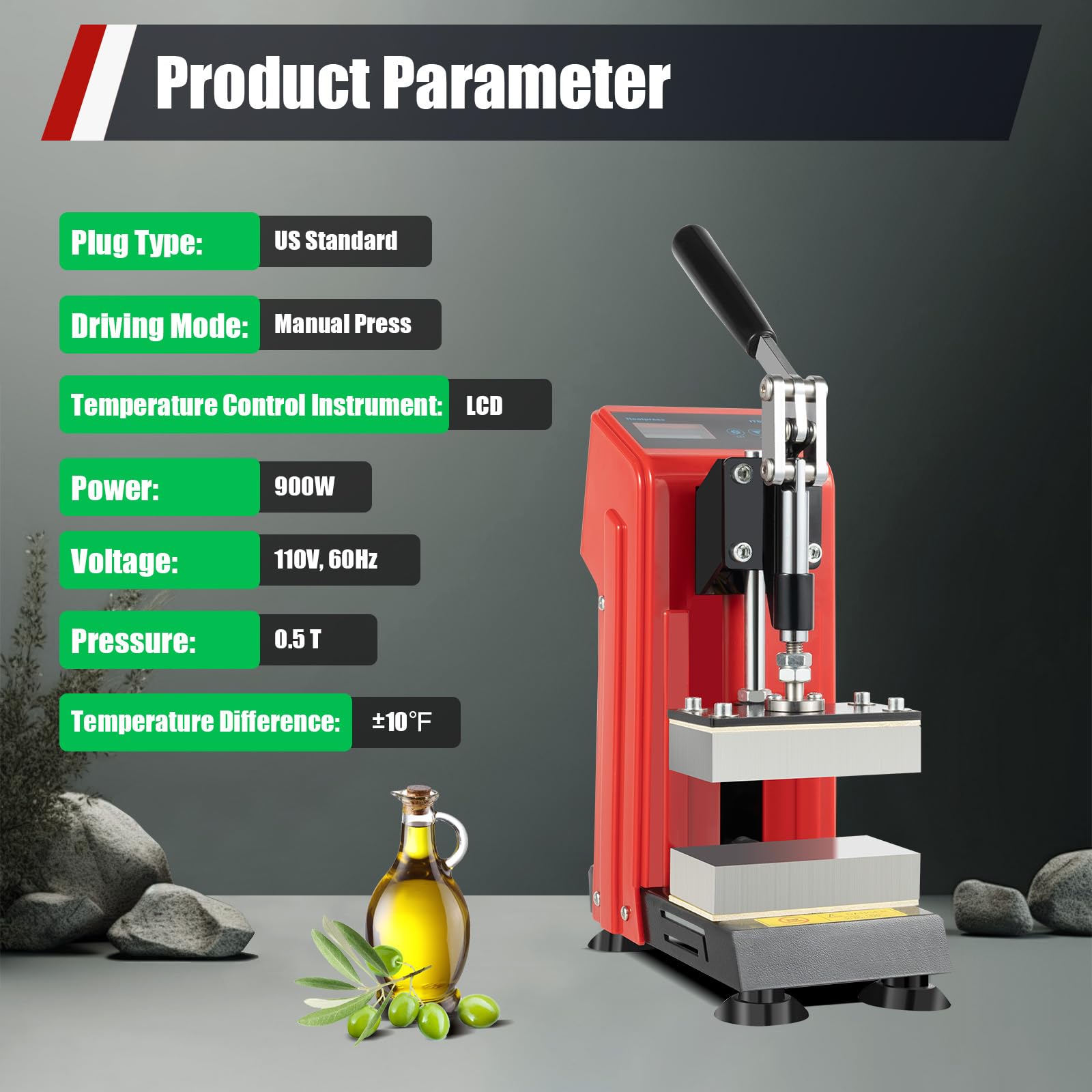 Manual Heat Press Machine, 900W Mini Hot Press Stamping Machine 0-400℉ Heavy Duty Hot Press Stamping Machine with 2.4 x 4.7 Inch Dual Heat Plates for Printing Heat Transfer Equipment 6