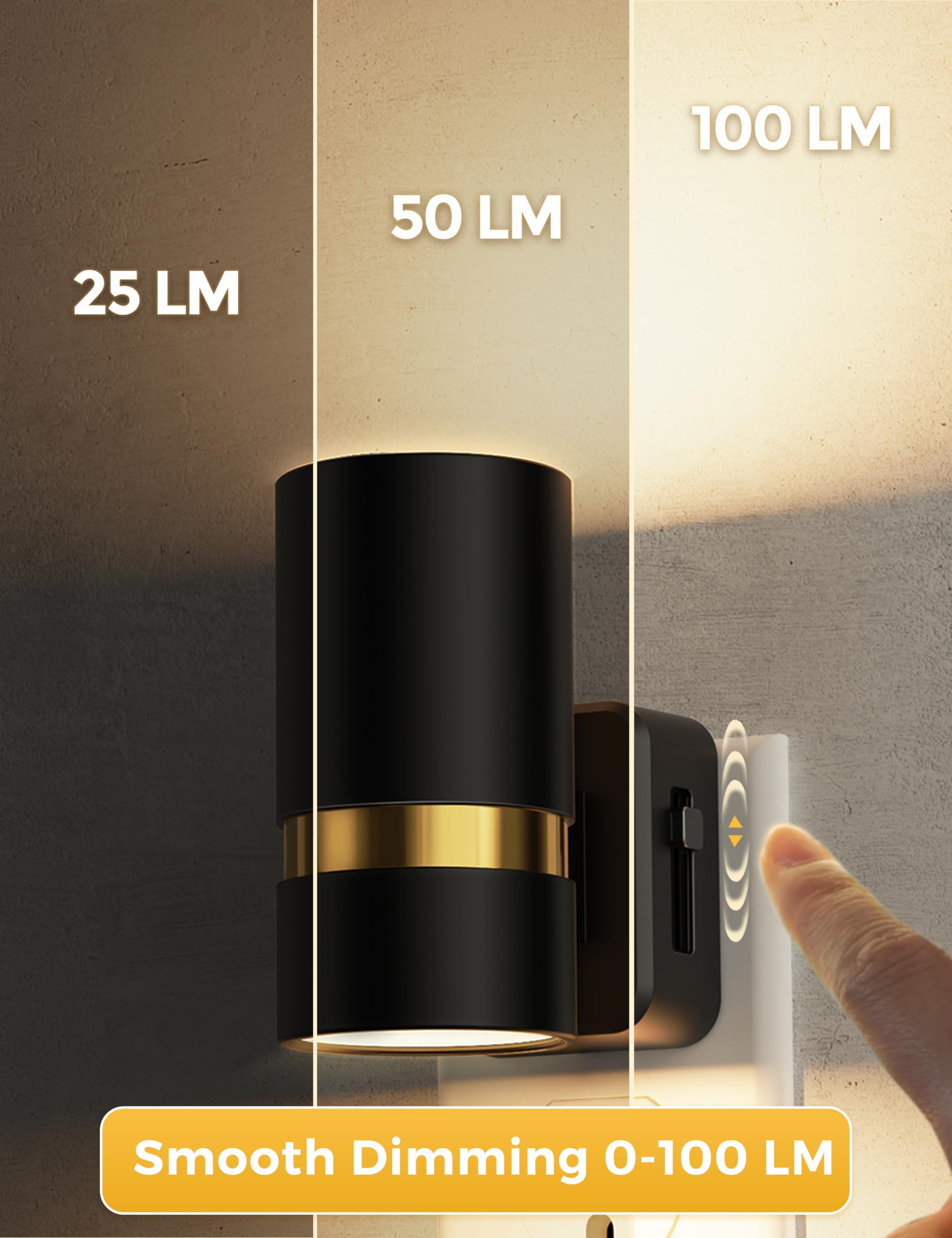 LOHAS-LED 4 Pack Dimmable Night Light, Modern Night Lights Plug into Wall with Dusk to Dawn Sensor 5