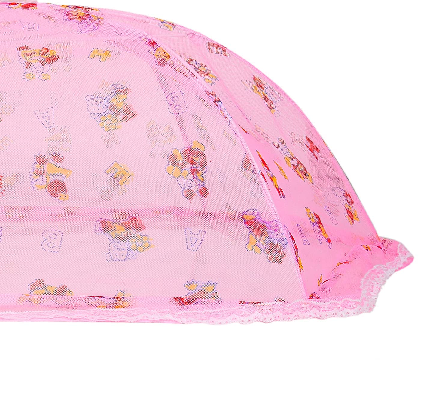 Ssanvi Baby Mosquito Net for New Born Baby Machardani Foldable Umbrella Design Mosquito Net for 0-3Year Baby Ensure Size (100x75x45Cm ) (Pink Mikki Print) 4