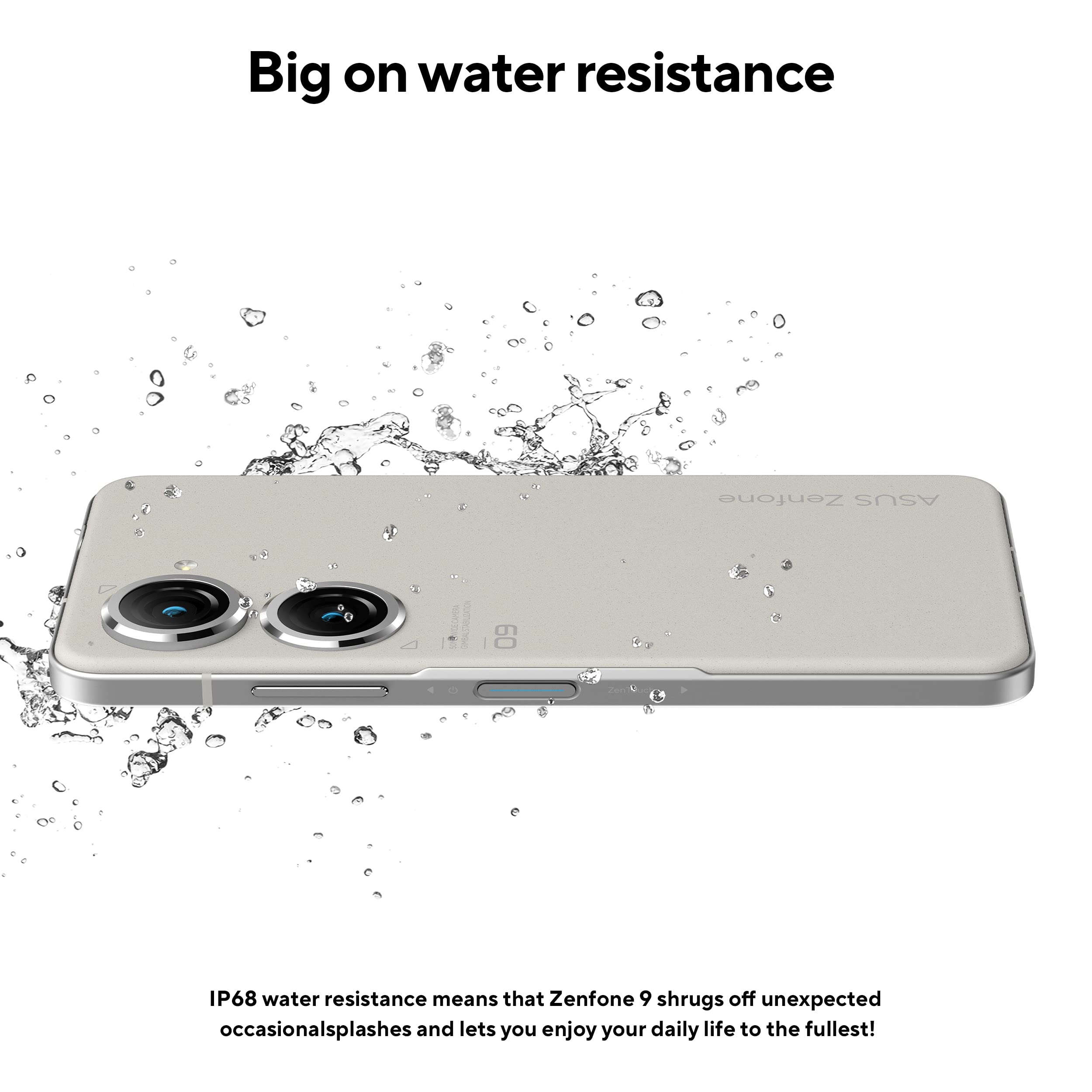 ASUS ZenFone 9 Cell Phone, 5.9” FHD+ 2400x1080 AMOLED 120Hz, IP68, 4300mAh Battery, 50MP/12MP Dual Camera, 12MP Front, 8GB RAM, 256GB, 5G LTE Unlocked Dual SIM, White, AI2202-8G256G-WH [US Version] 4