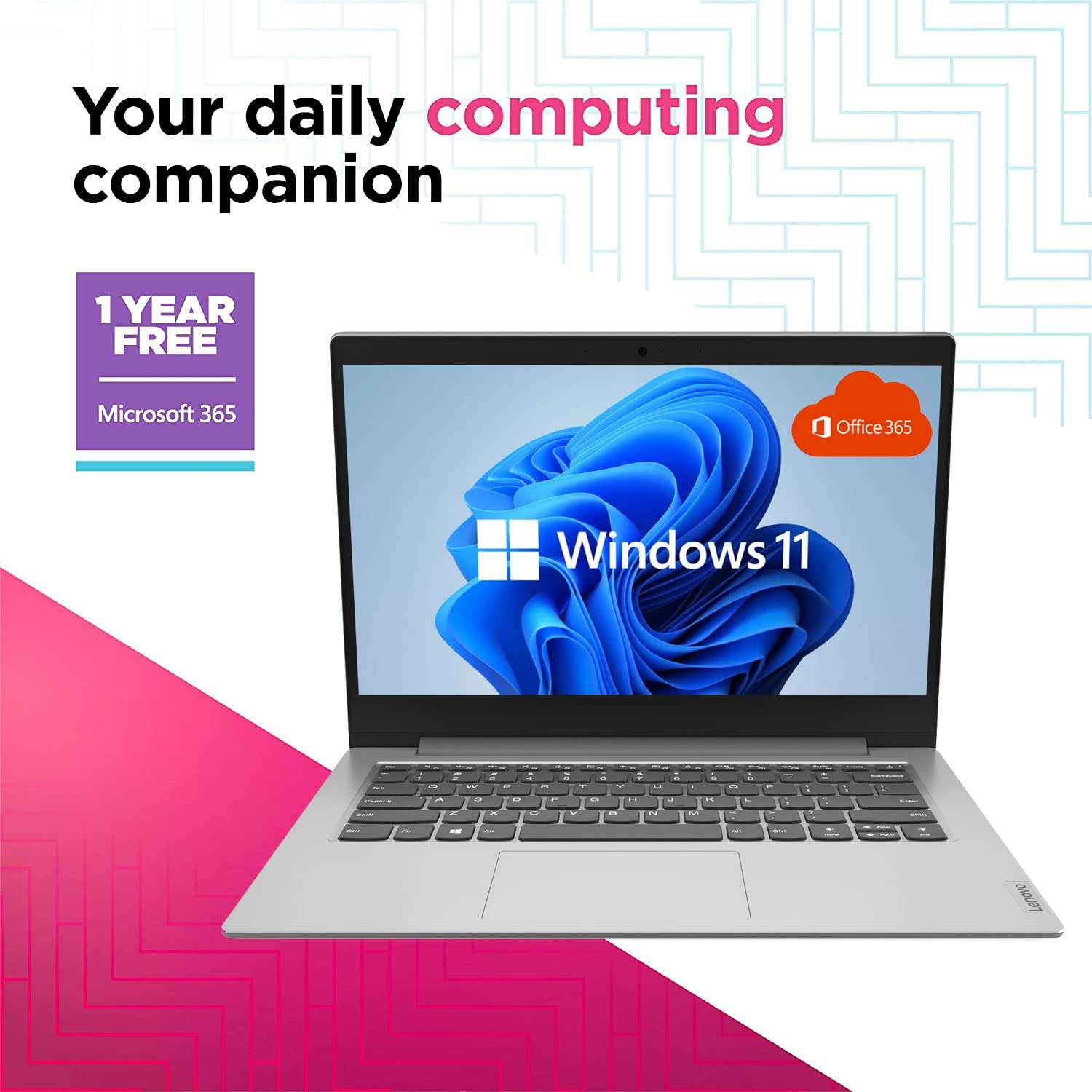 Lenovo IdeaPad 1 Laptop, 14" Anti-Glare Display, Intel Quad-core Processor, Intel UHD Graphics, 4GB DDR4 RAM, Remote Work, Office 365 Personal Pre-Installed, Windows 11 Home in S Mode(128GB Storage) 3