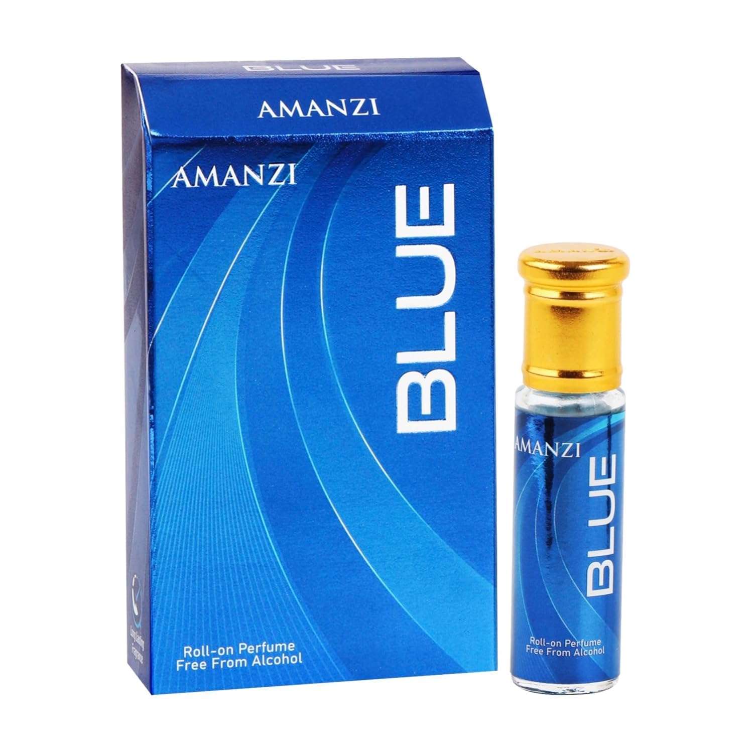 AMANZI - Blue - Attar - Long lasting Roll on Fragrance Oil Alcohol free – For Men and Women 1