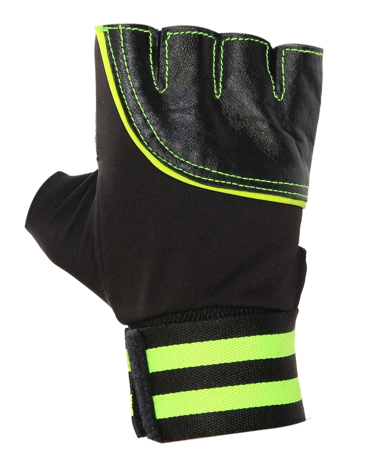 U ULITMATE Gym Gloves for Men, Gym Gloves for Women, Gloves for Gym Workout, Hand Gloves for Gym, Gym Gloves with Wrist Support, Gym Equipment Set for Home Workout (M (Green & Black)) 3