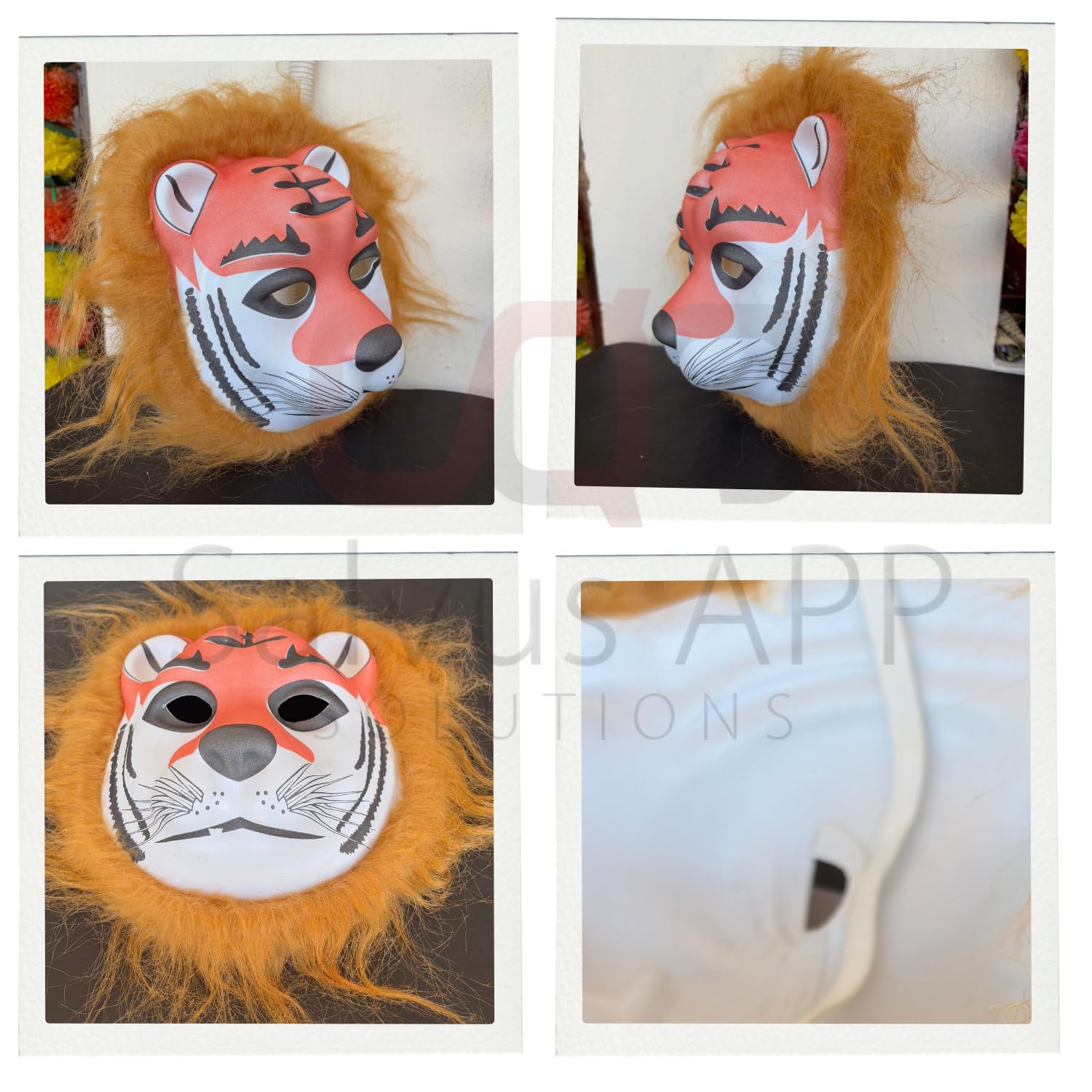 Salvus APP SOLUTIONS Colorful Protection: Holi Face Mask with Elastic - Celebrate Safely in Style with Festive Patterns, Comfortable Fit, and Reusable (Orange & Brown_7x7 inch) 4