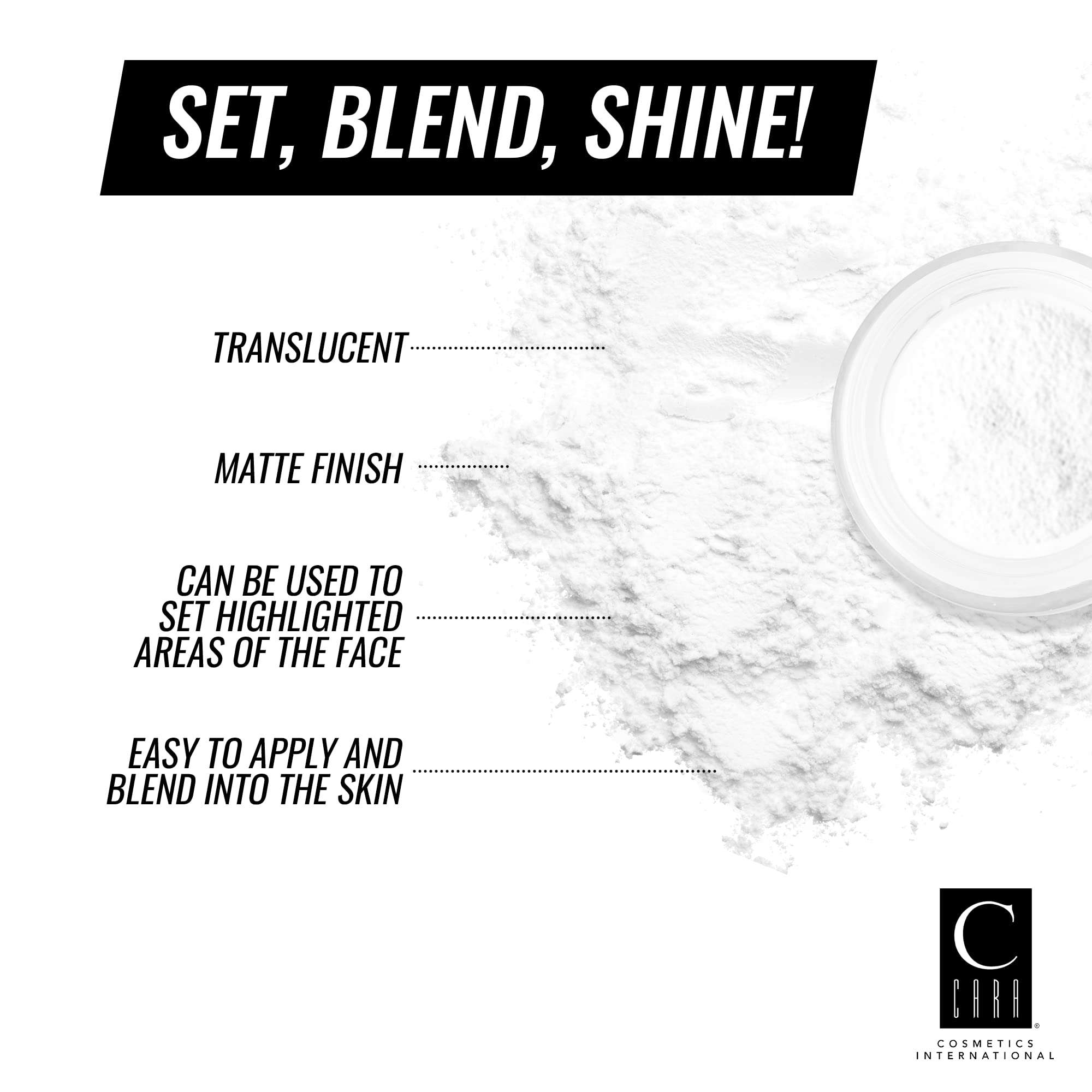 CARA Cosmetics High Definition Loose Powder - Translucent Loose Setting Powder For Make Up, Finishing Powder, Face Powder, Talc-Free Powder Makeup, Radiant Face Powder With Shine Free Finish (White) 4