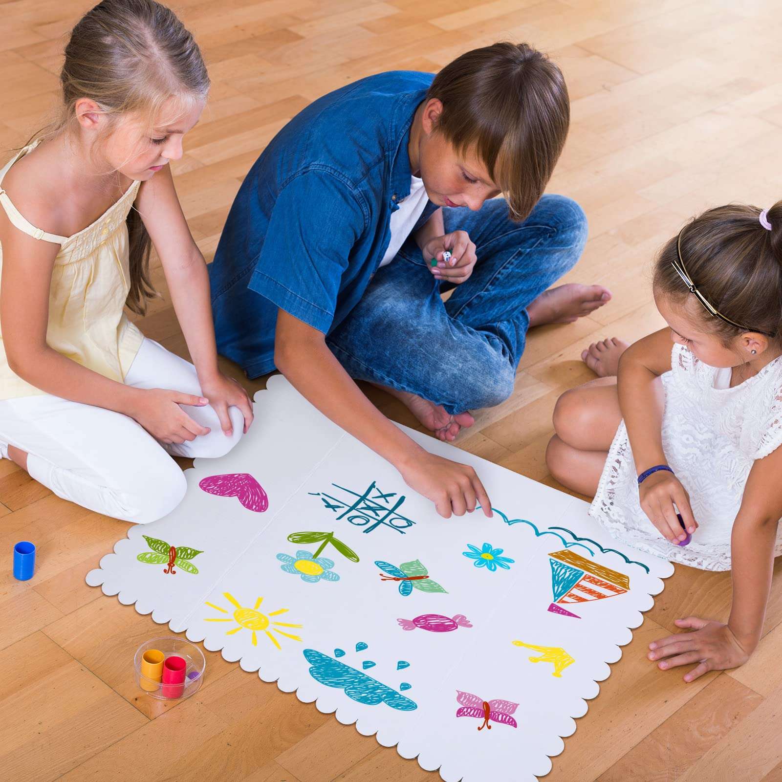 12 Pcs 24 x 36 Inch Trifold Poster Display Boards White for Science Fair Presentation Projects Photo Exhibition Display Tri fold Board Foldable Paperboard for School Supplies Bulk Business 4