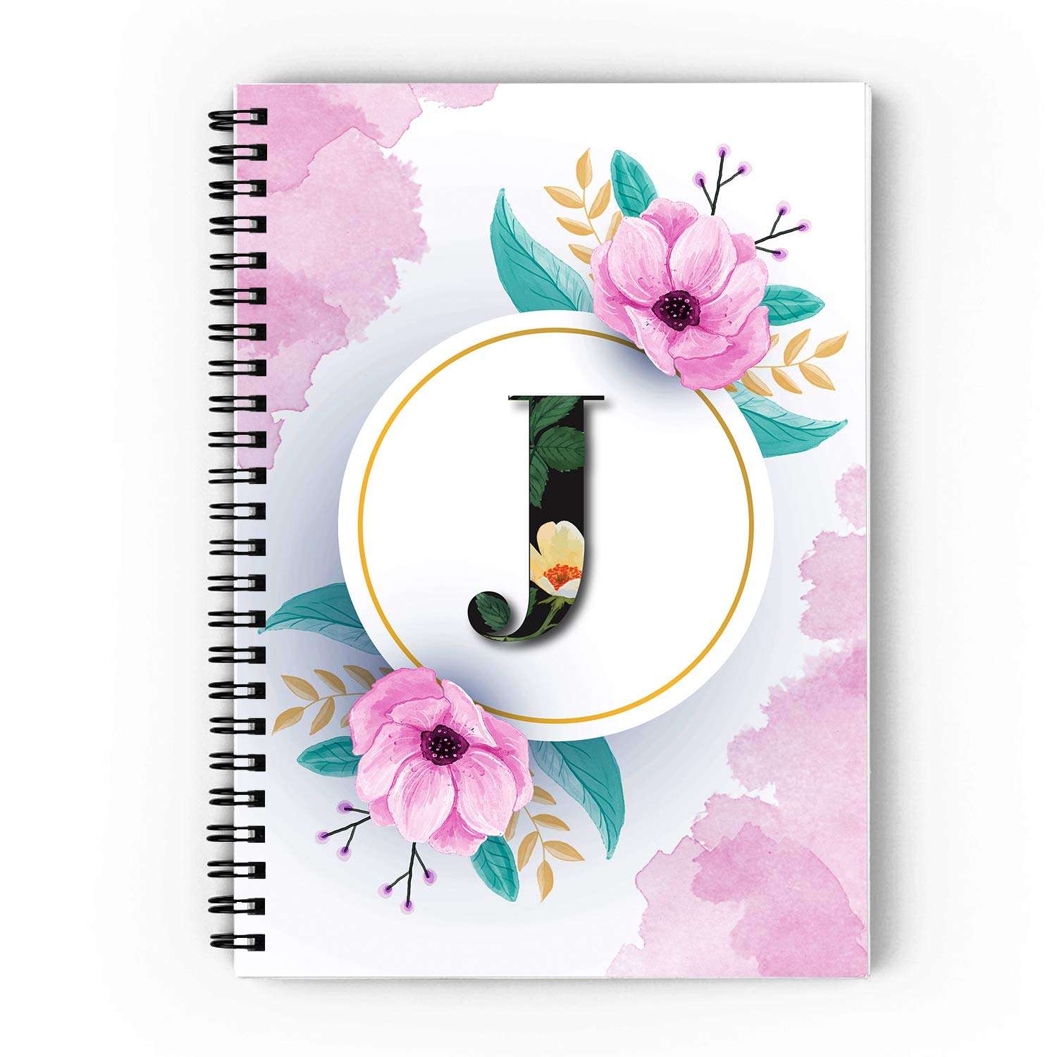 Epheriwala Initial Name J Spiral Notebook - A5 Size, 75 GSM Unruled, Matt Laminated Soft Cover (300 GSM) 1