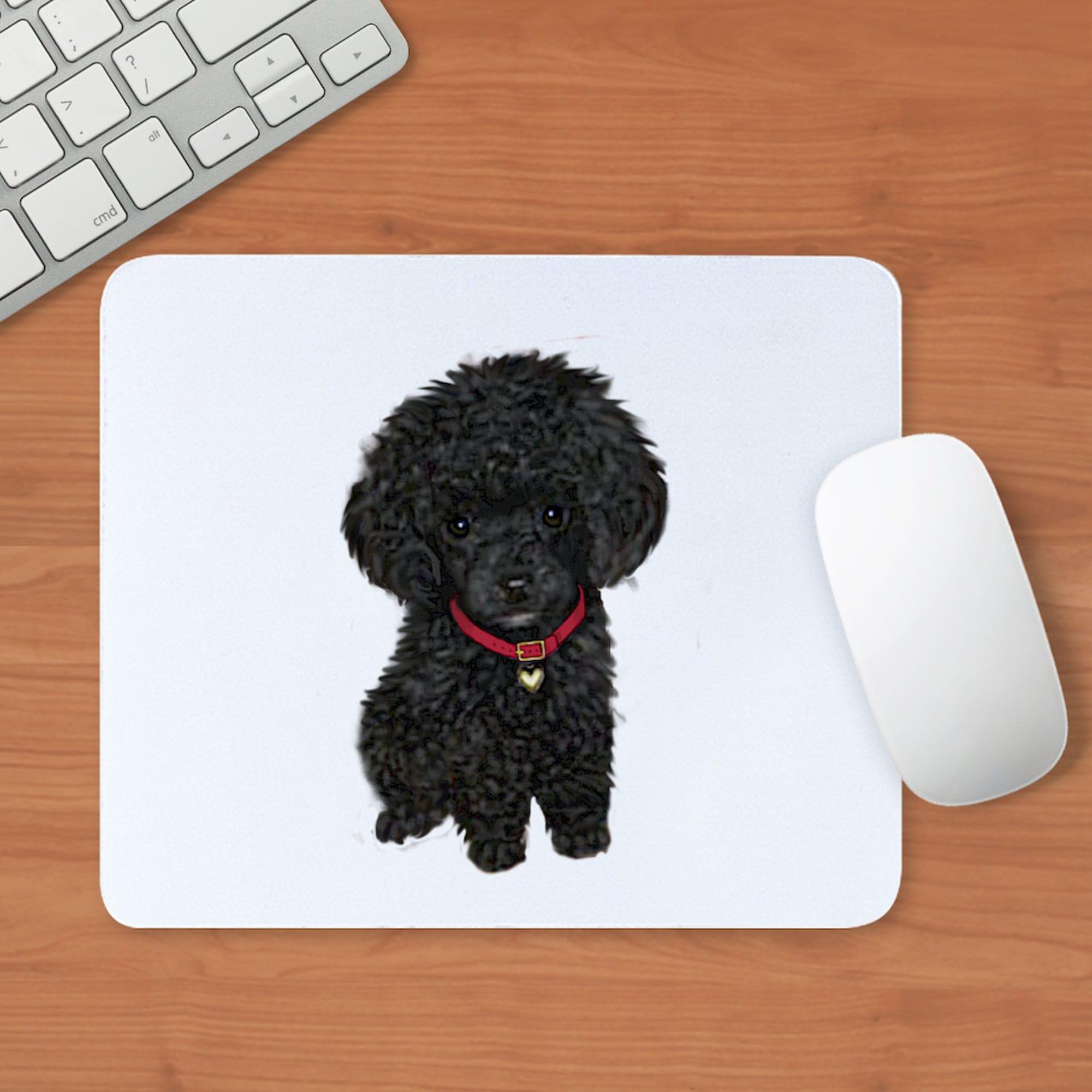 CafePress Poodle Pup (Blk) Mousepad Non-Slip Rubber Gaming Mousepad 4