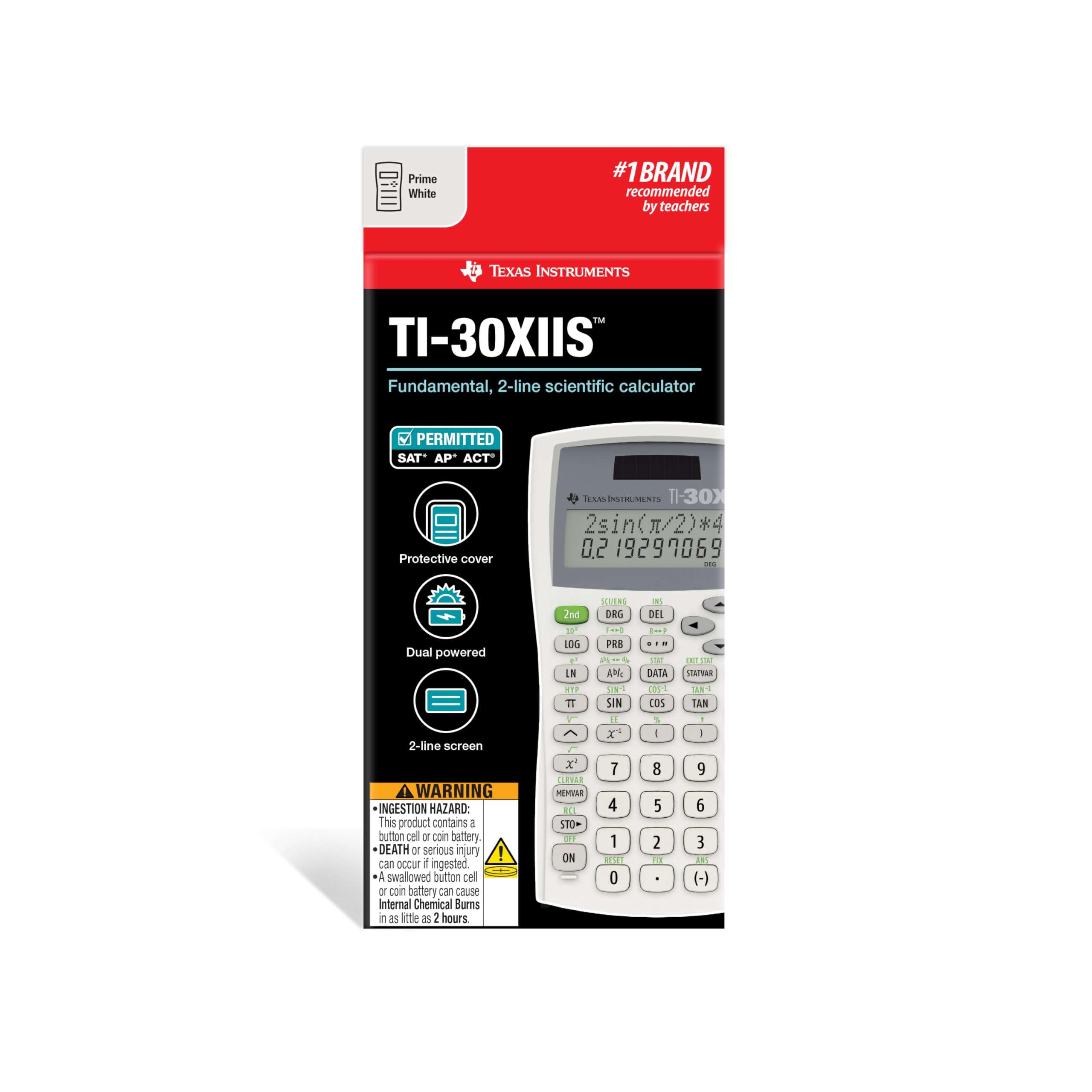 Texas Instruments TI-30XIIS Scientific Calculator, White 2