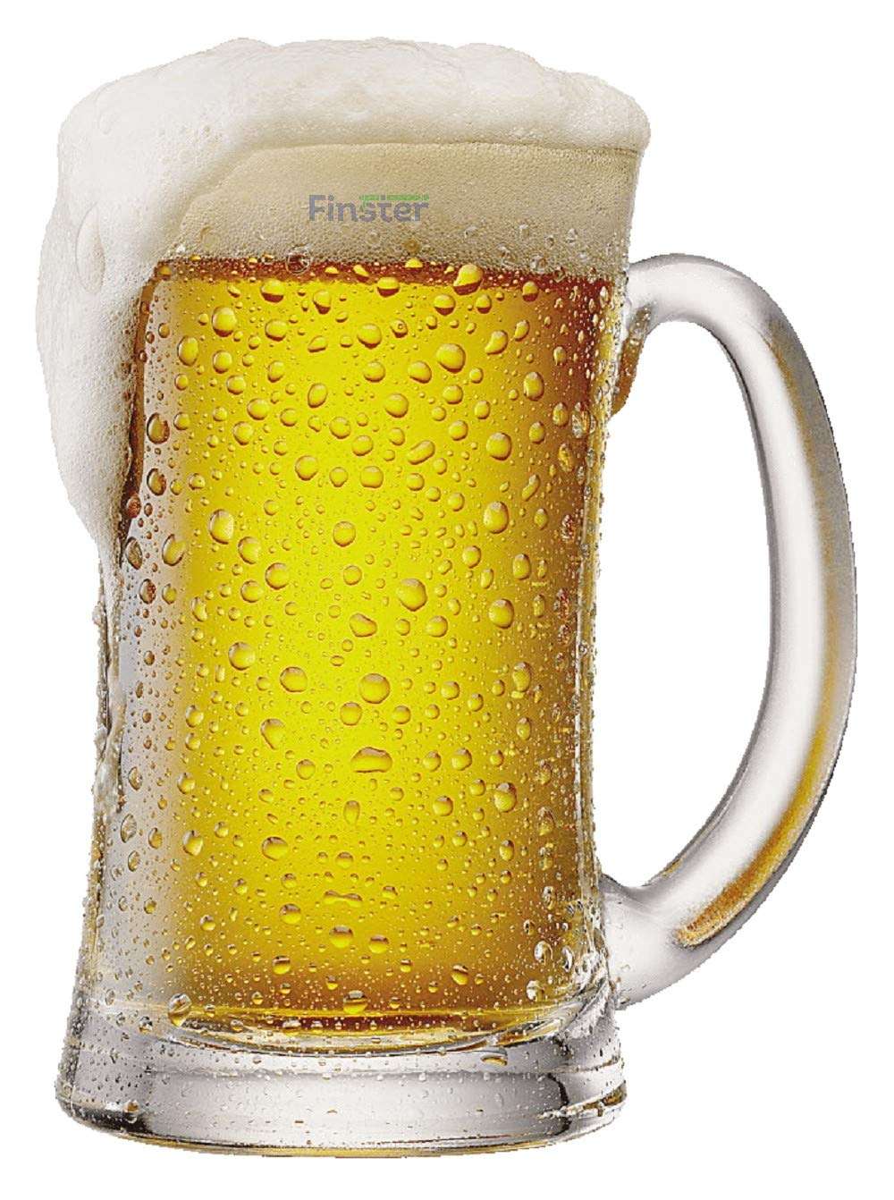 FINSTER Glass Beer Mugs Set of 12-300 ml, Transparent Imported Bear Mug with Handle (Premium for Party Style) 6